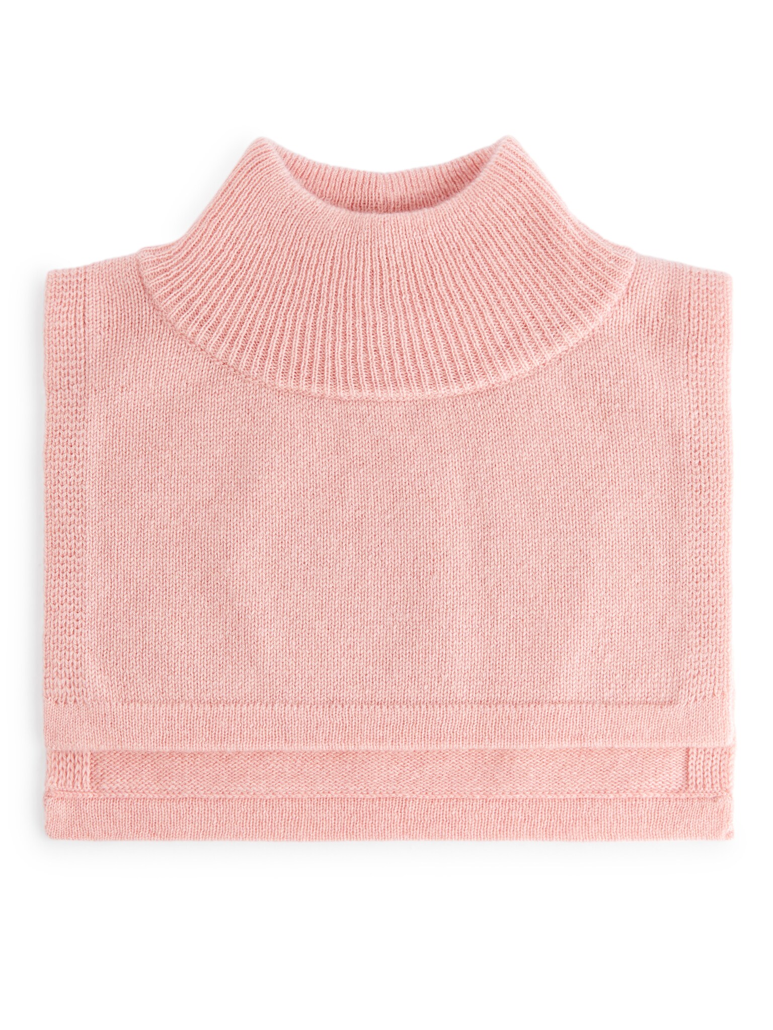 Merino Funnel Neck - Różowy/Ciemnoniebieski/Szary melanż