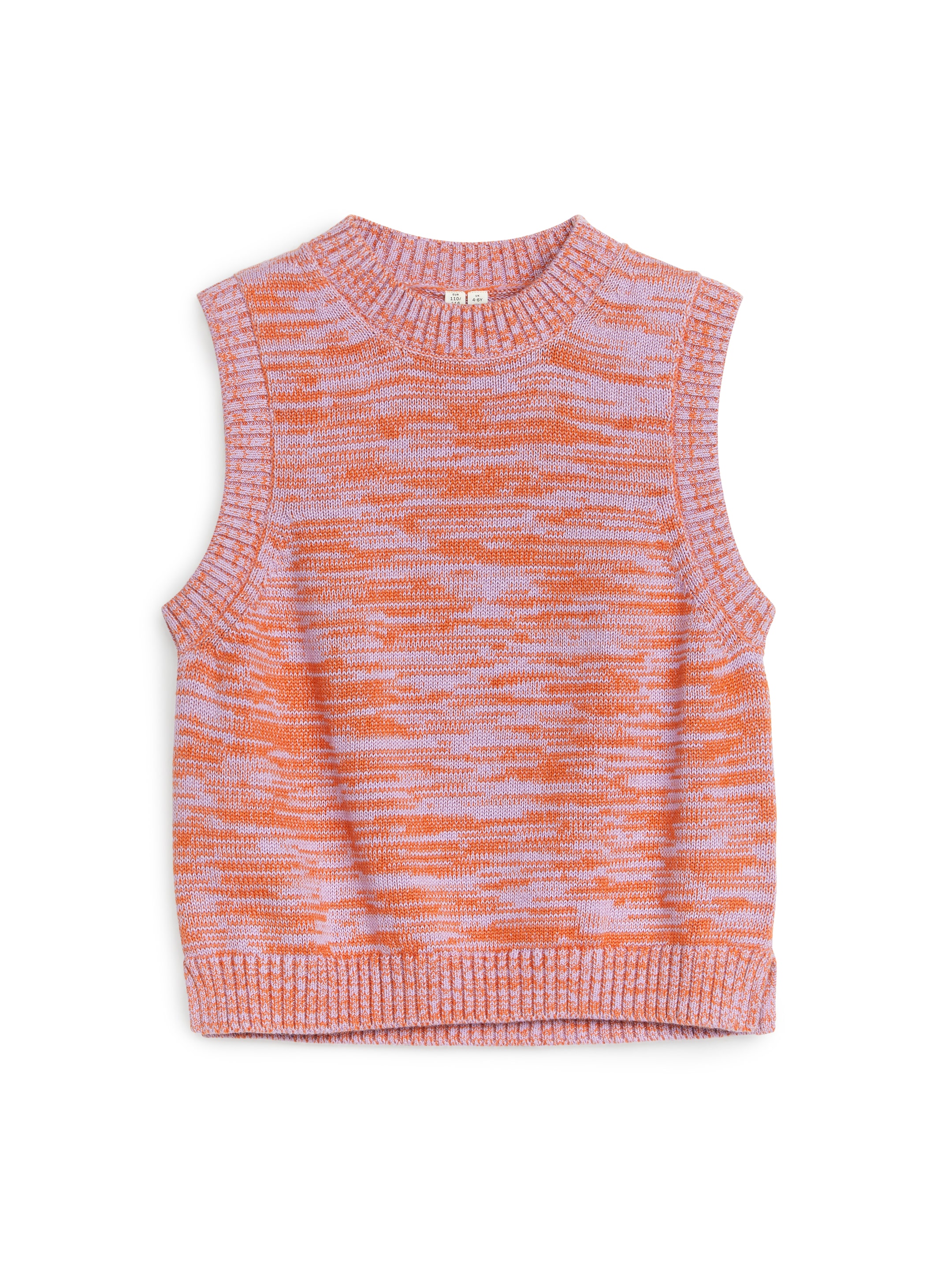 Flerfärgad stickad slipover - Lila/orange - Regular fit - Children - StillMedia/DescriptiveStillLife - 1