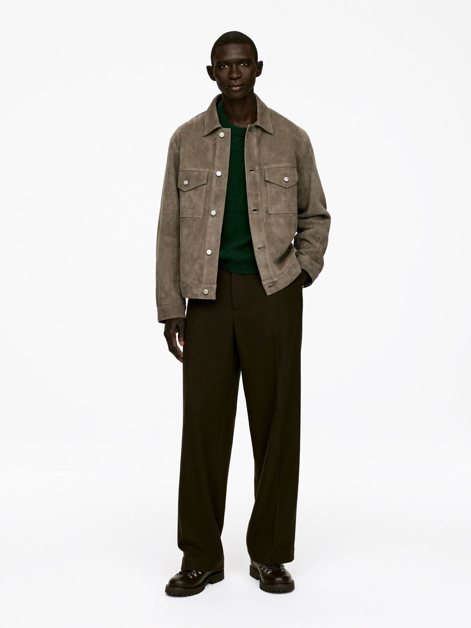 Veste en daim - Sauge