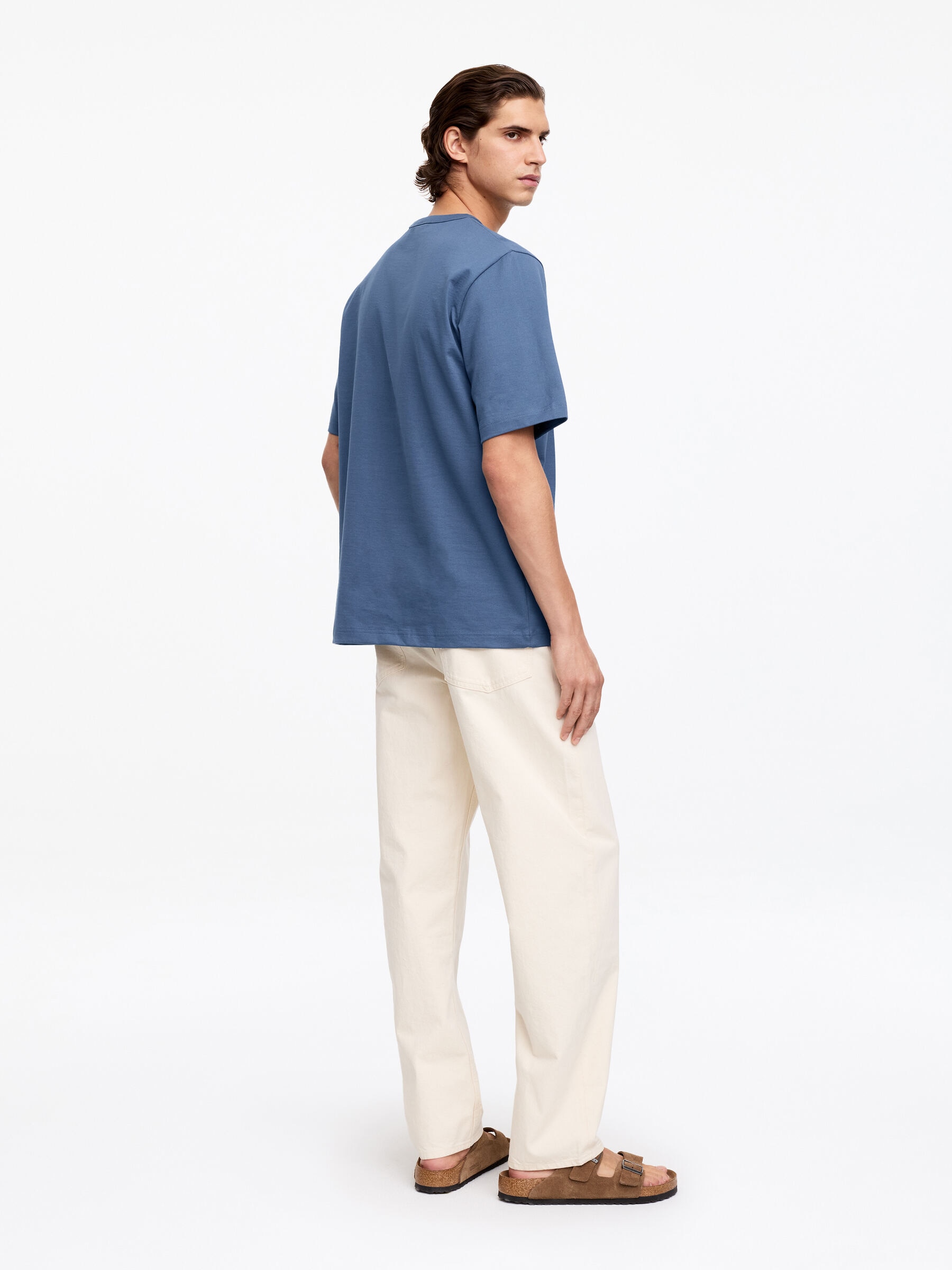 Oversize-T-Shirt, 270 GSM - Dunkelblau - Relaxed Fit - Herren - StillMedia/Lookbook - 3