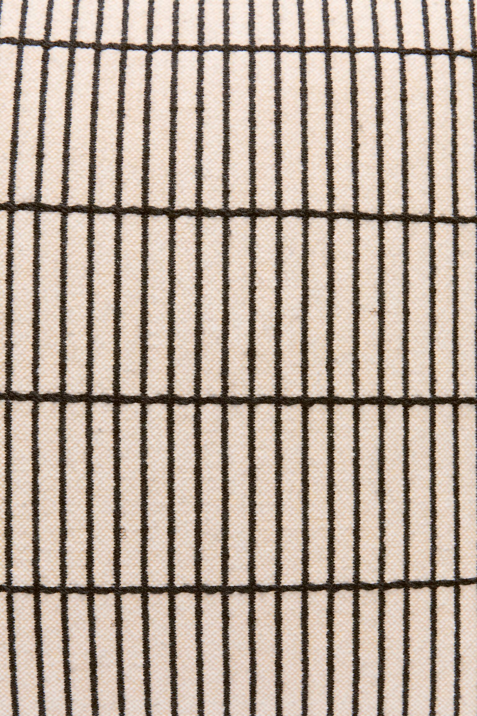 Housse de coussin en coton et laine 50 x 50 cm - Noir/Beige/Beige - 2