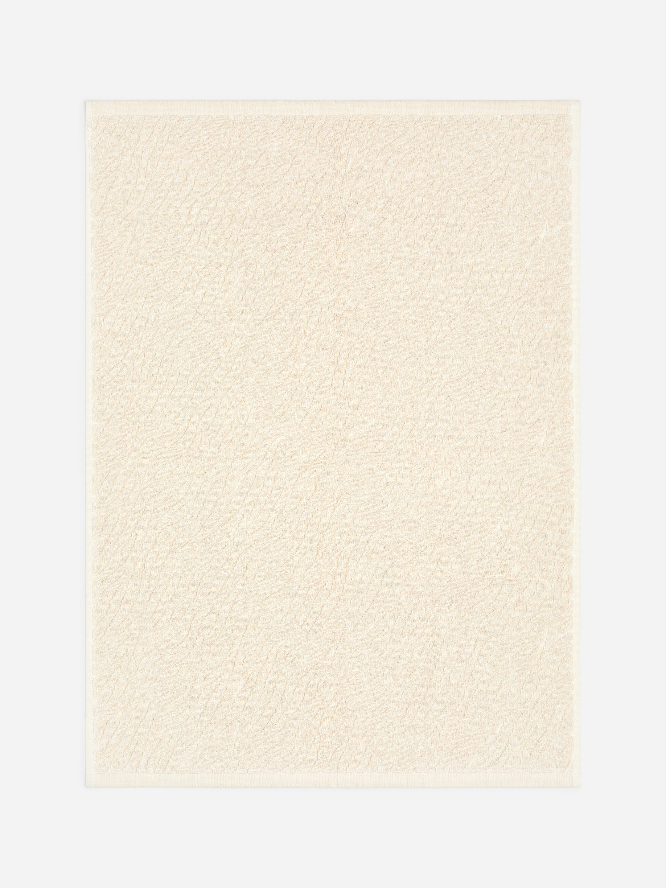 Jacquard-Woven Bath Mat-White-19934
