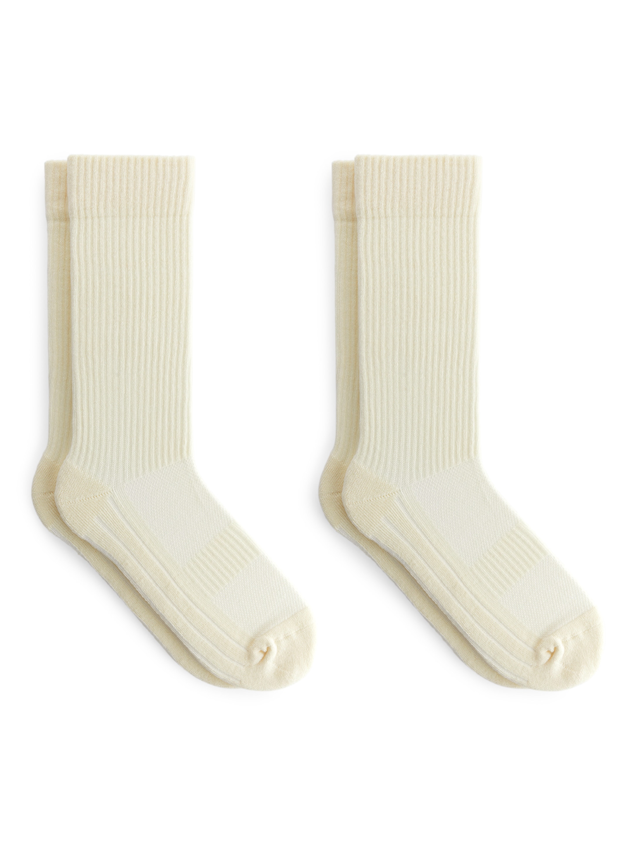 Ribbade sportstrumpor, 2-pack - Vit - Men - StillMedia/DescriptiveStillLife - 1