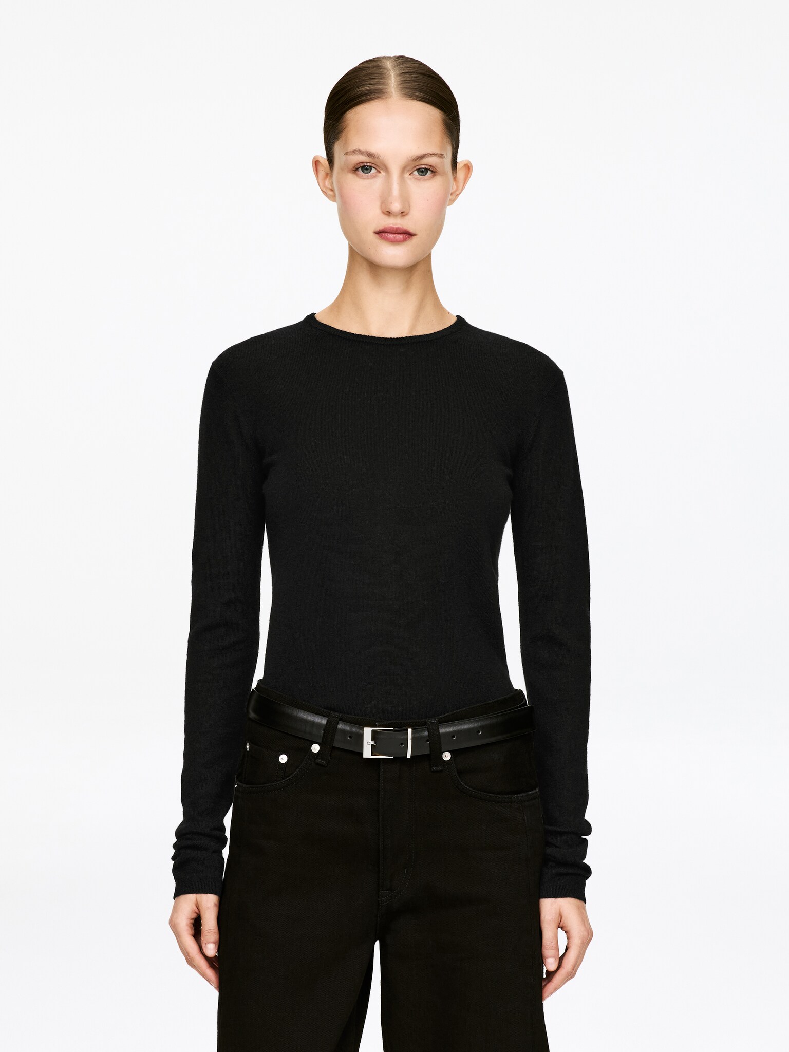 Pullover aus reinem Kaschmir - Schwarz - 1