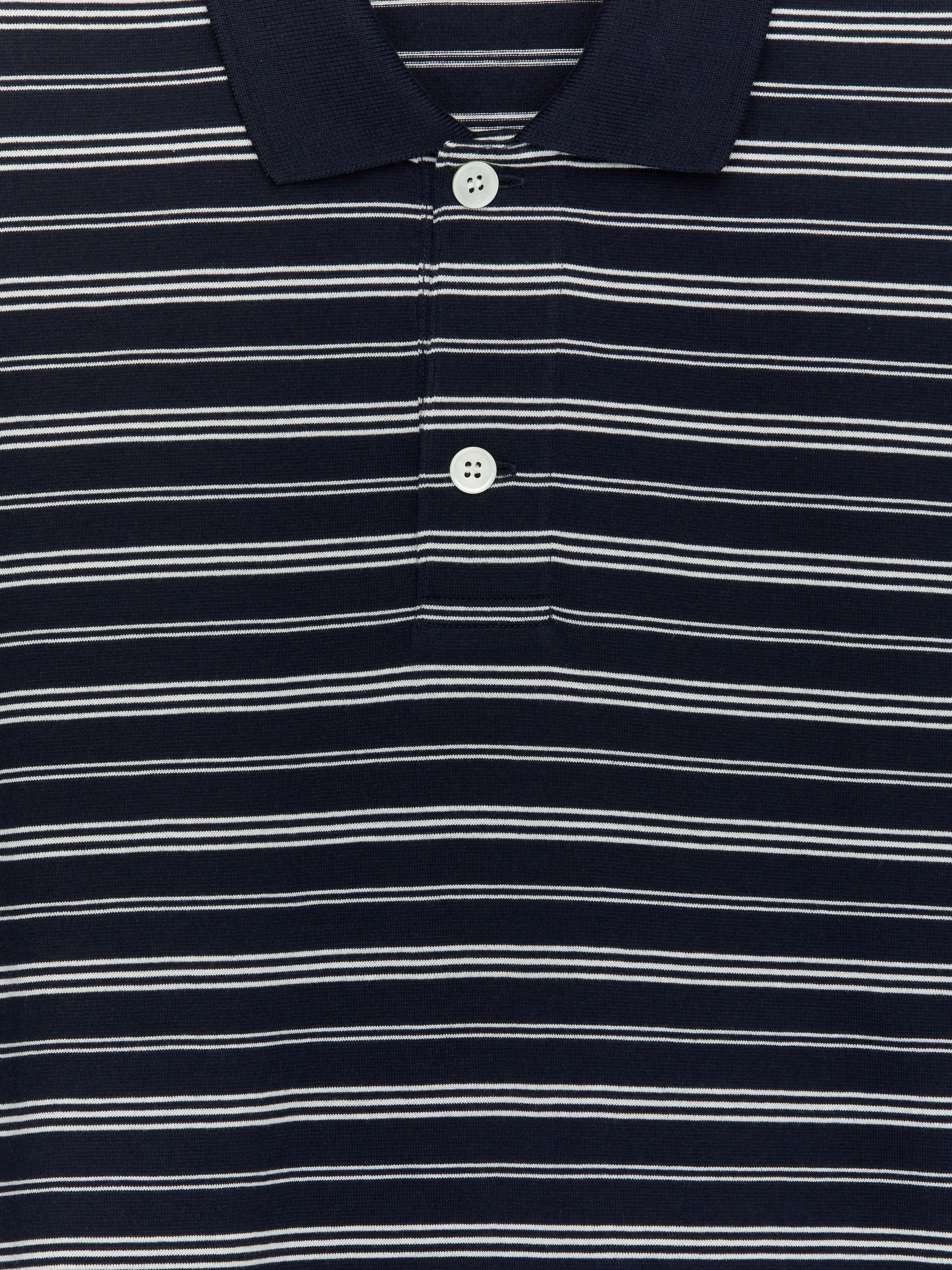 Cotton Polo Shirt - Dark Blue - Regular fit - Men - StillMedia/DescriptiveDetail - 1