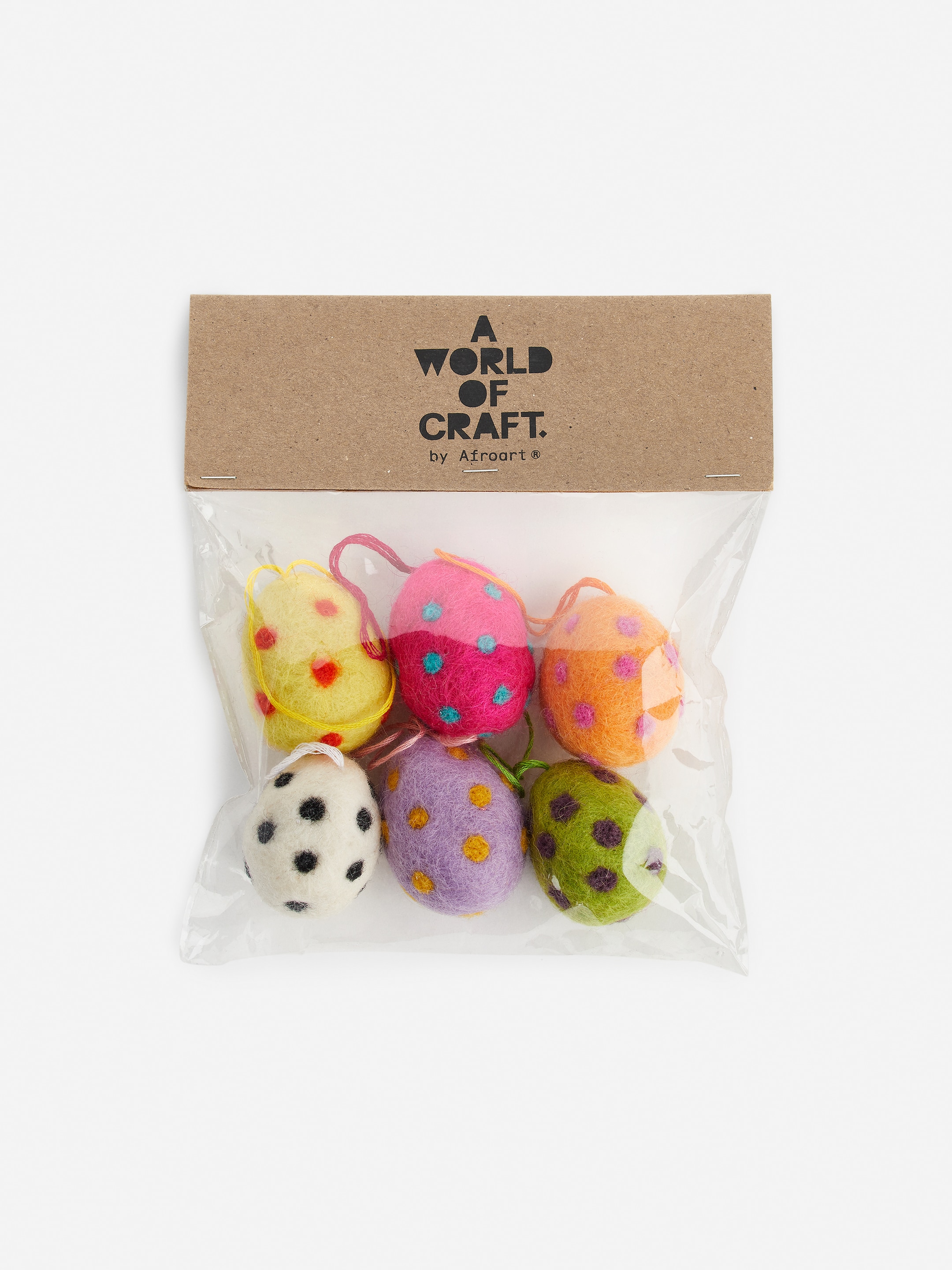 A World of Craft Filtade äggdekorationer, 6-pack - Blandade färger - Homeware - StillMedia/DescriptiveStillLife - 1