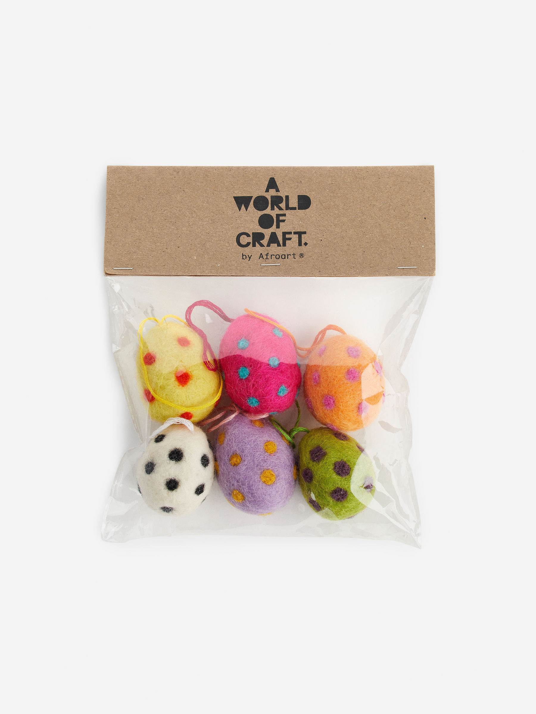 Dekoeier aus Filz von A World of Craft, 6er-Set - Verschiedene Farben - Haushaltswaren - StillMedia/DescriptiveStillLife - 1