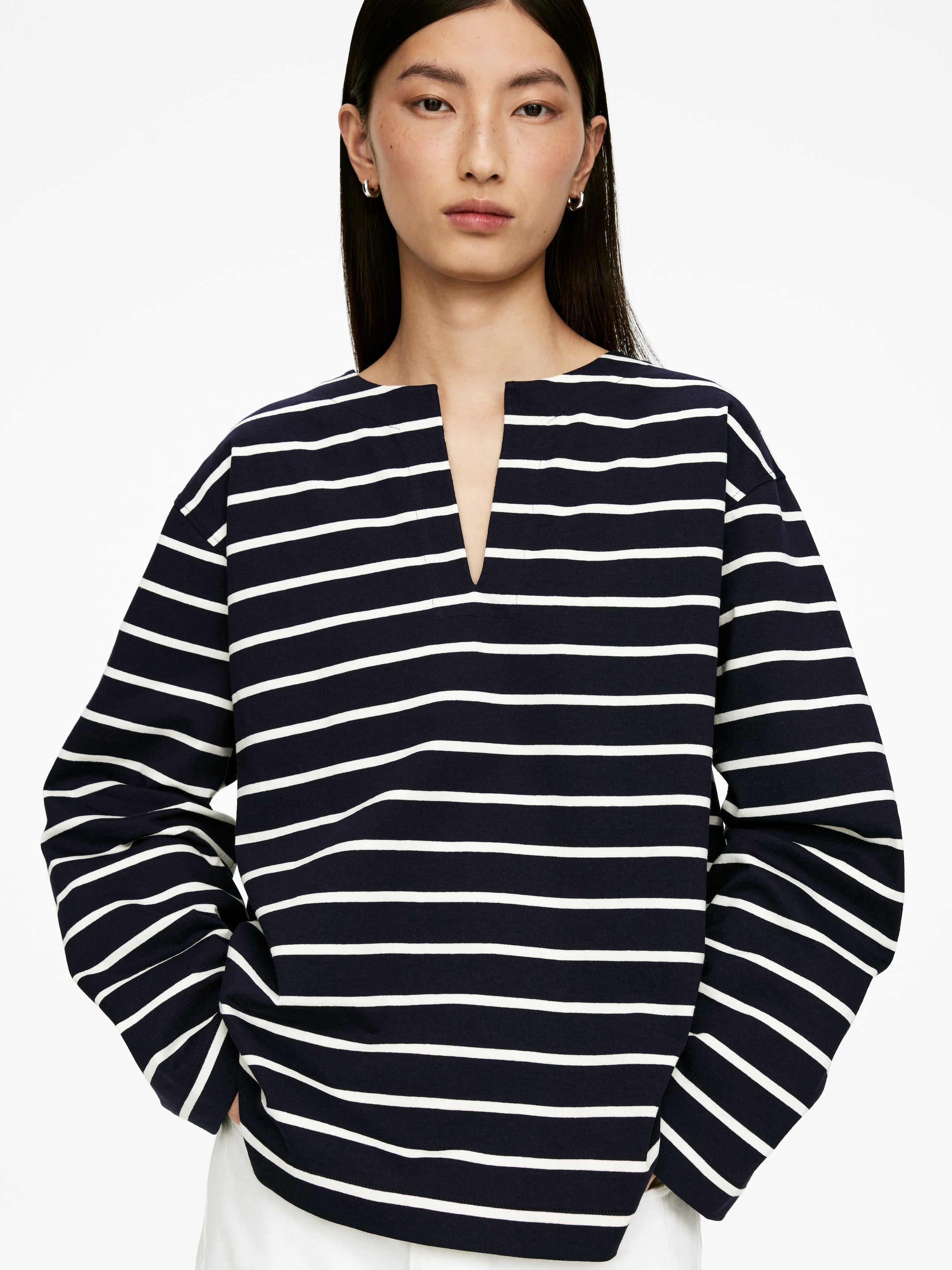 Agrandir l'image: Haut à manches longues - Bleu foncé - FEMME | H&M CH 2