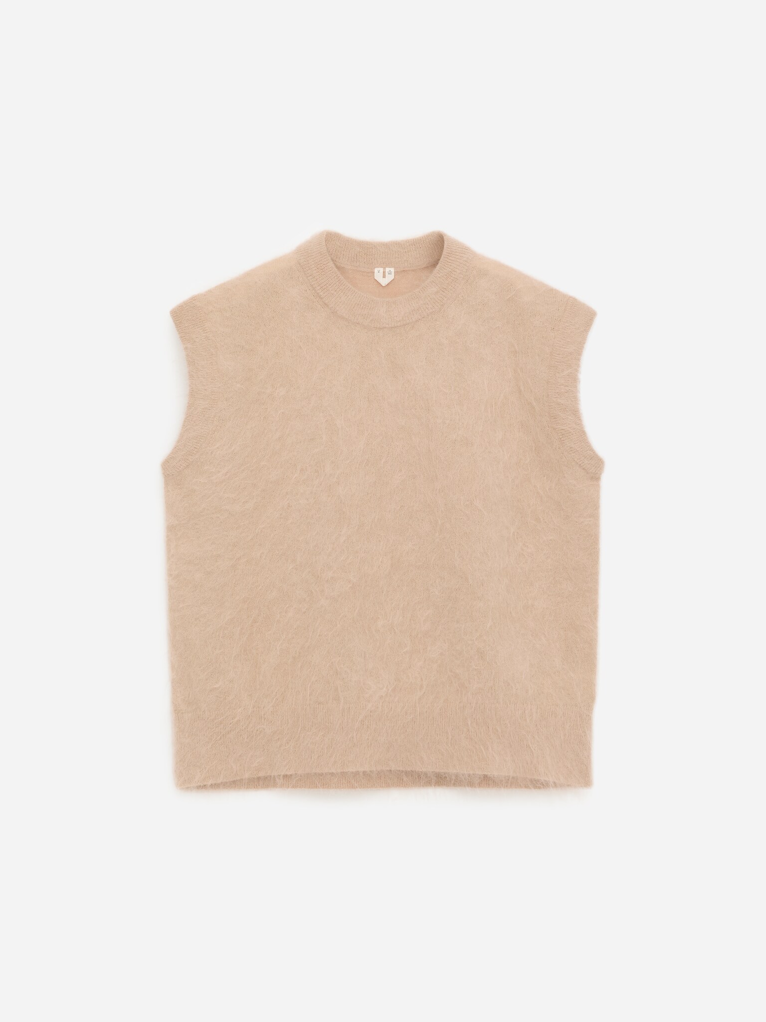 Colete de mistura de lã e mohair - Rosa Creme - 2