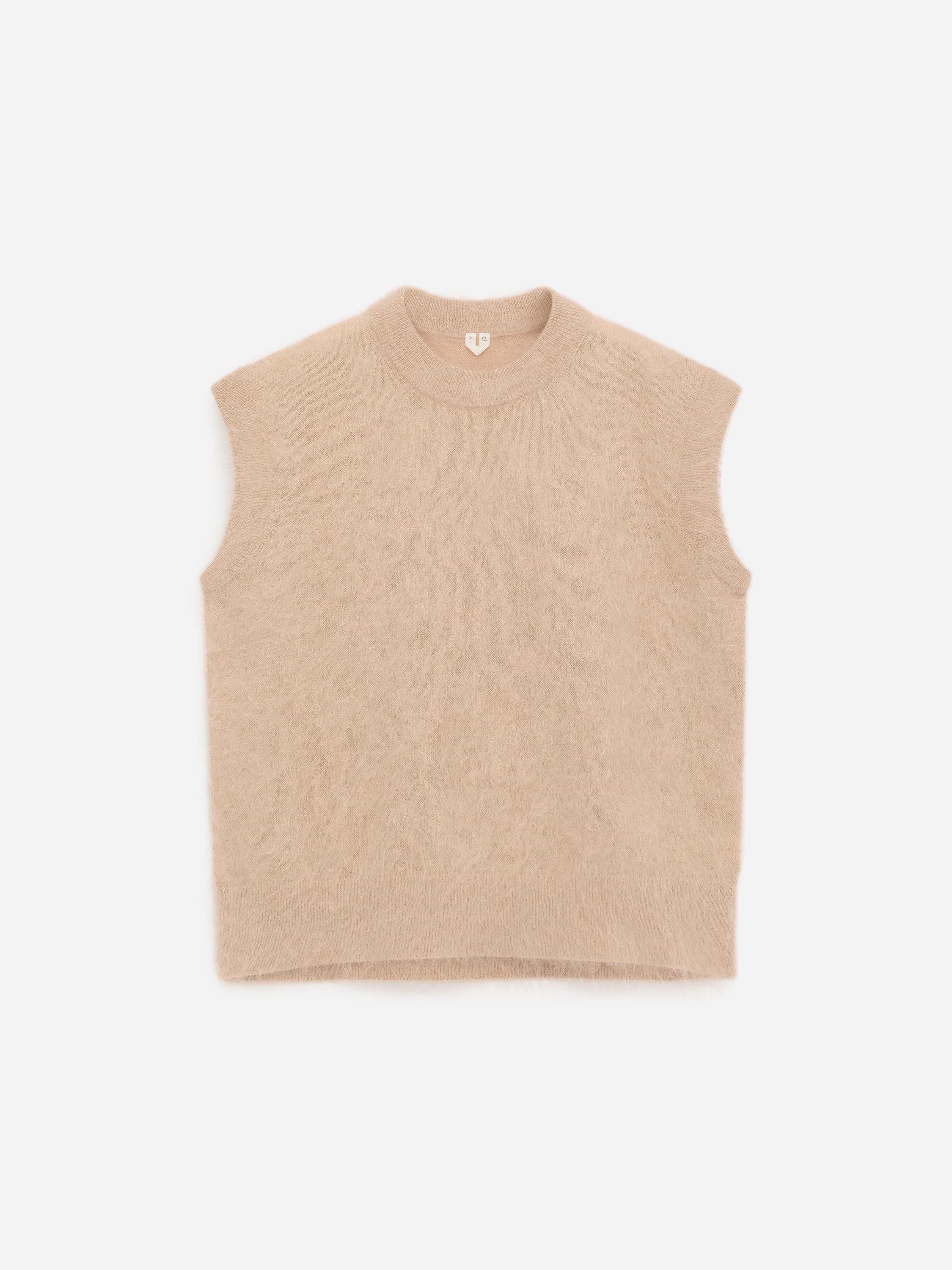 Mohair-Wool Blend Vest - Cream Pink - Relaxed fit - Women - StillMedia/DescriptiveStillLife - 2