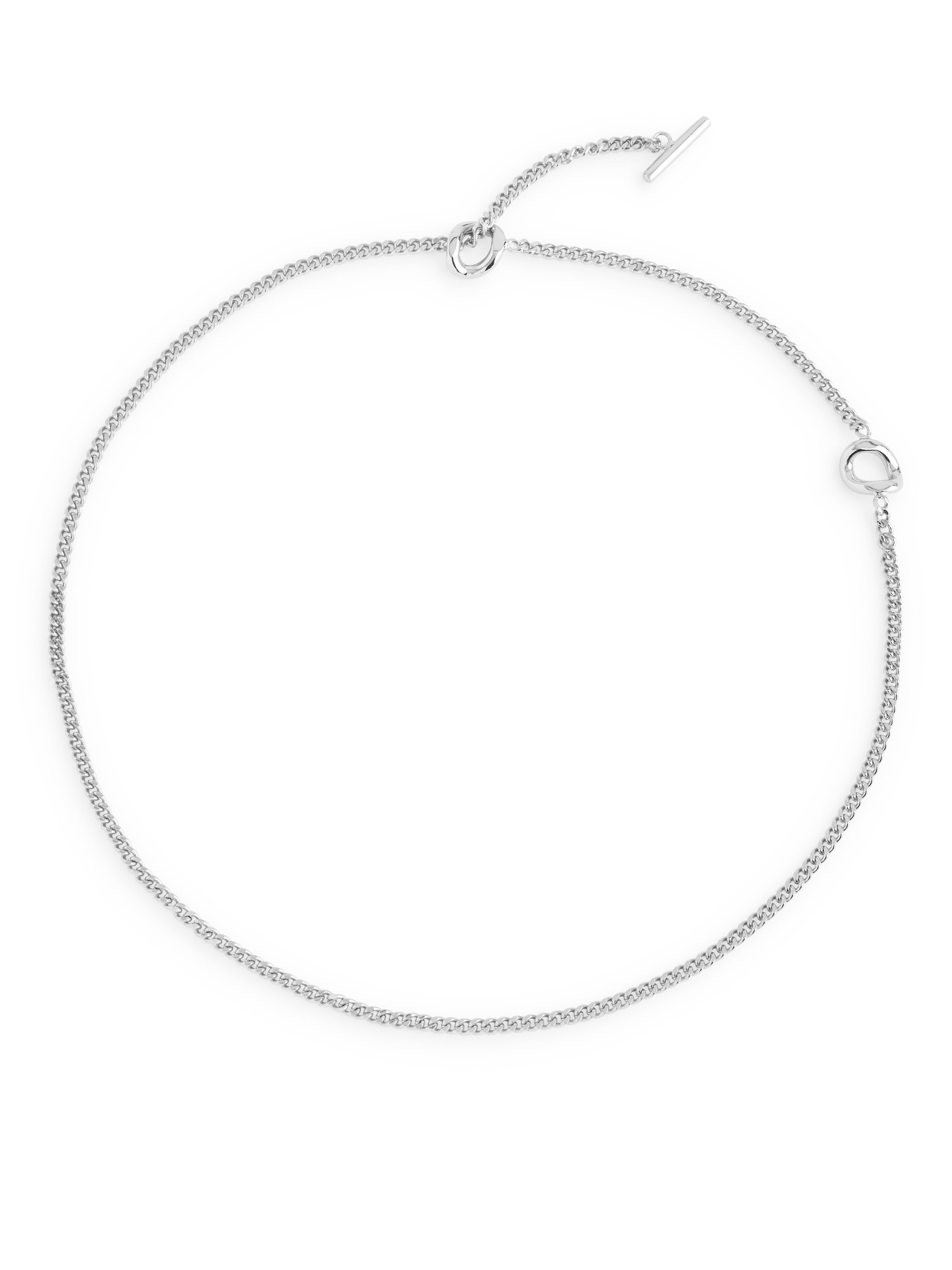 Silverpläterat halsband med stavlås - Silver - Women - StillMedia/DescriptiveStillLife - 2