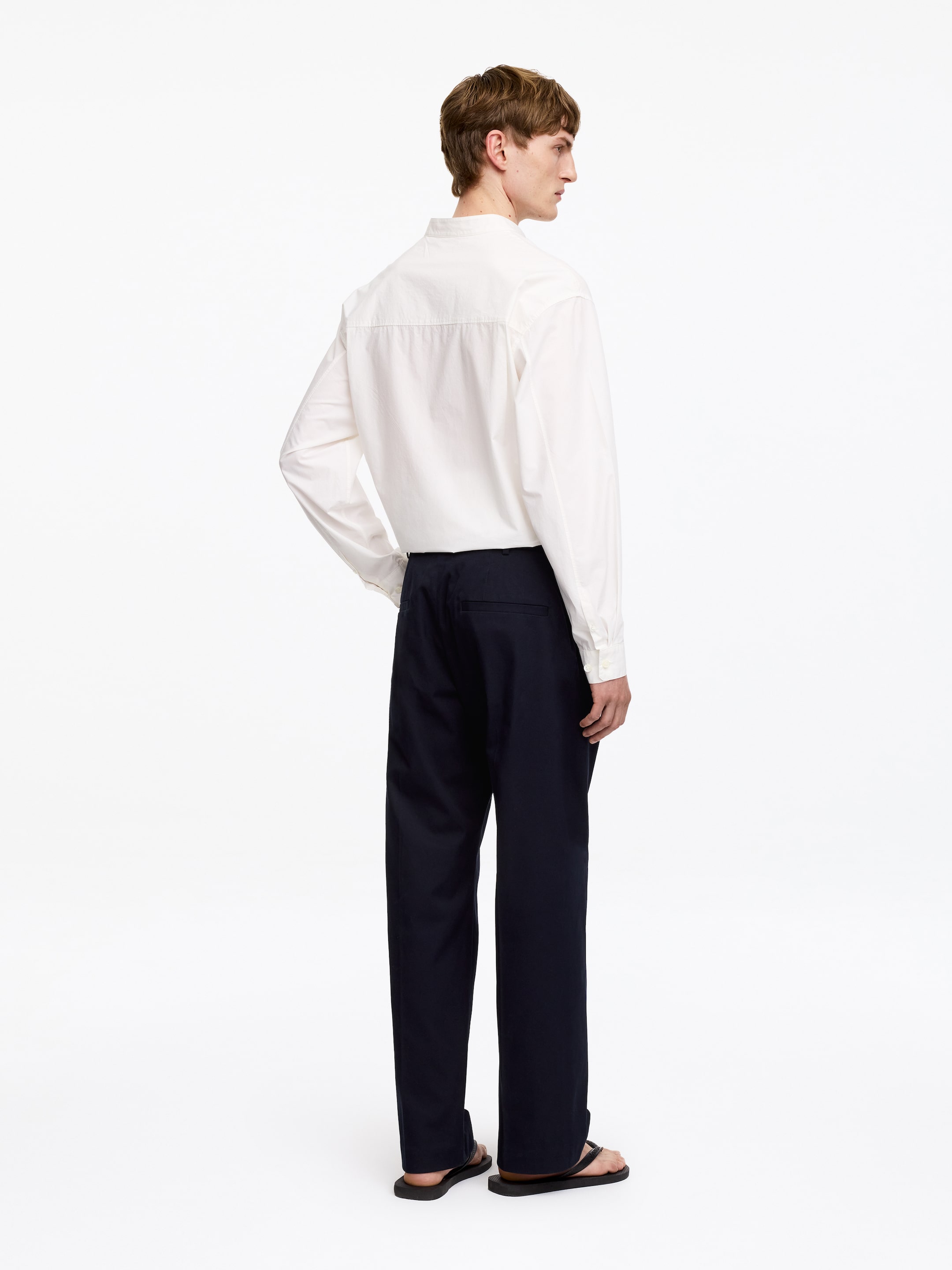 Relaxed Cotton Twill Trousers - Dark Blue - Relaxed fit - Men - StillMedia/Lookbook - 2