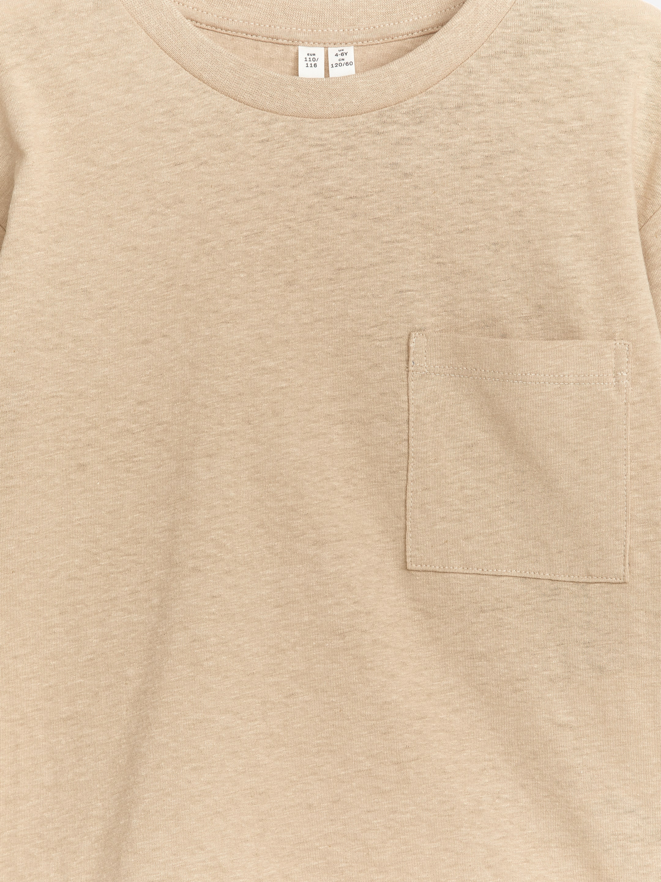 Größeres Bild ansehen: T-Shirt mit langen Ärmeln aus Leinenmix - Beige - Kids | H&M DE 3