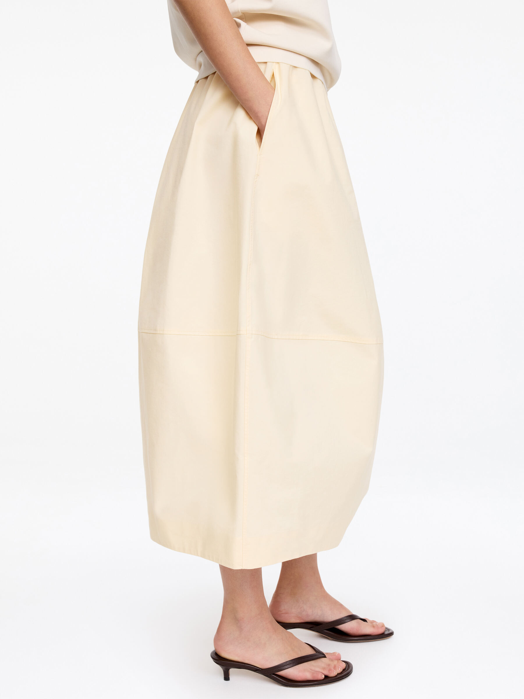 Minifalda de algodón - Beige claro - Corte estándar - Women - StillMedia/Lookbook - 3