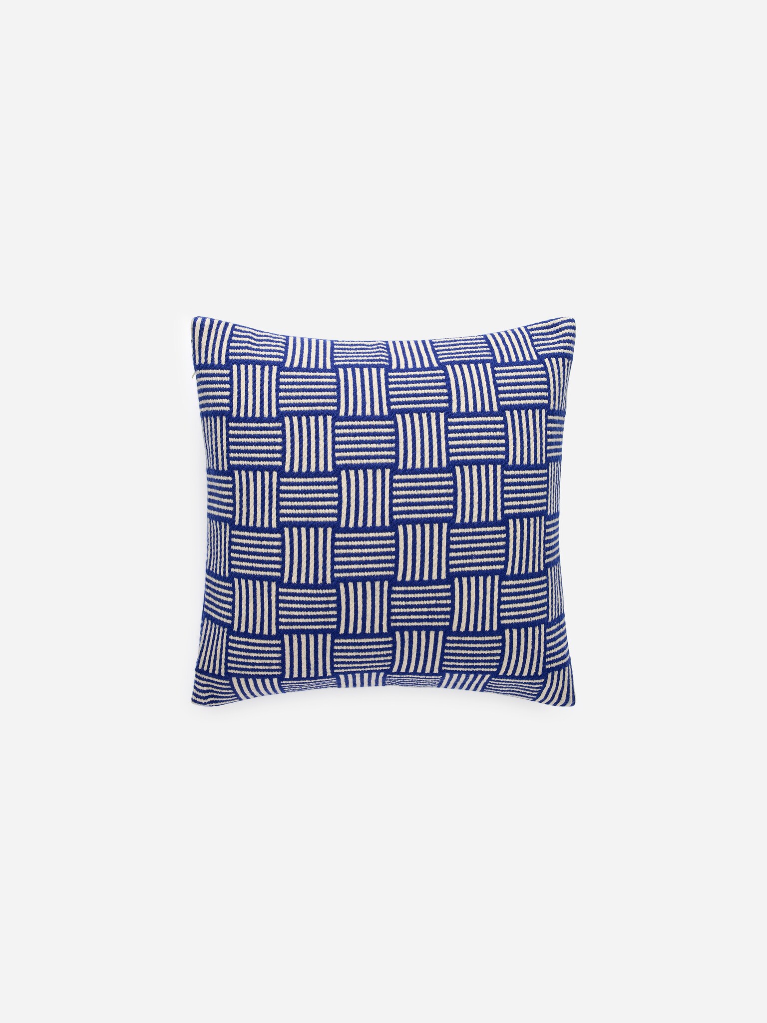 Housse de coussin en coton et laine 50 x 50 cm - Bleu/Vert - 3