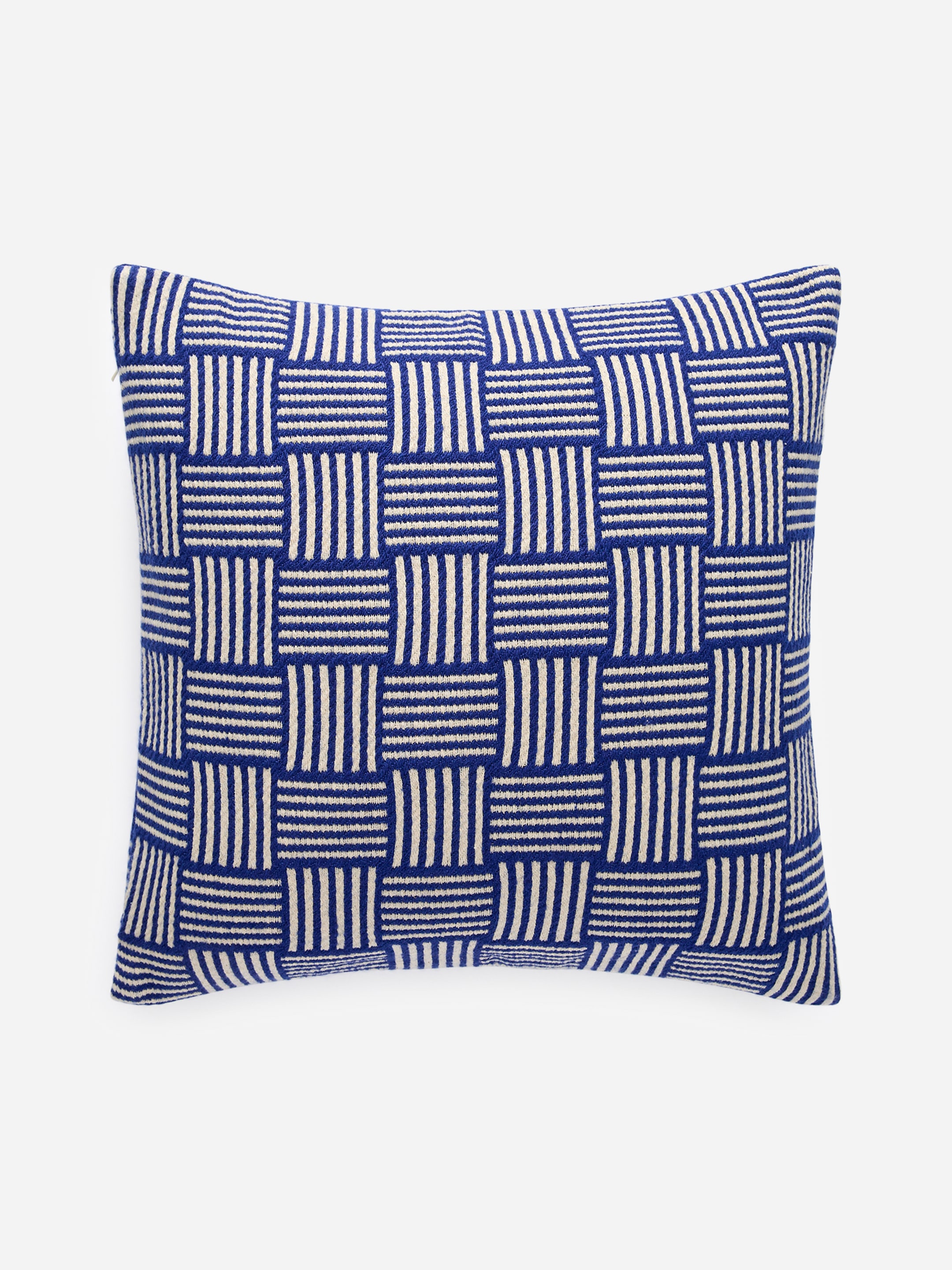 Kopfkissenbezug aus Baumwolle und Wolle 50 x 50 cm - Blau - Haushaltswaren - StillMedia/DescriptiveStillLife - 2