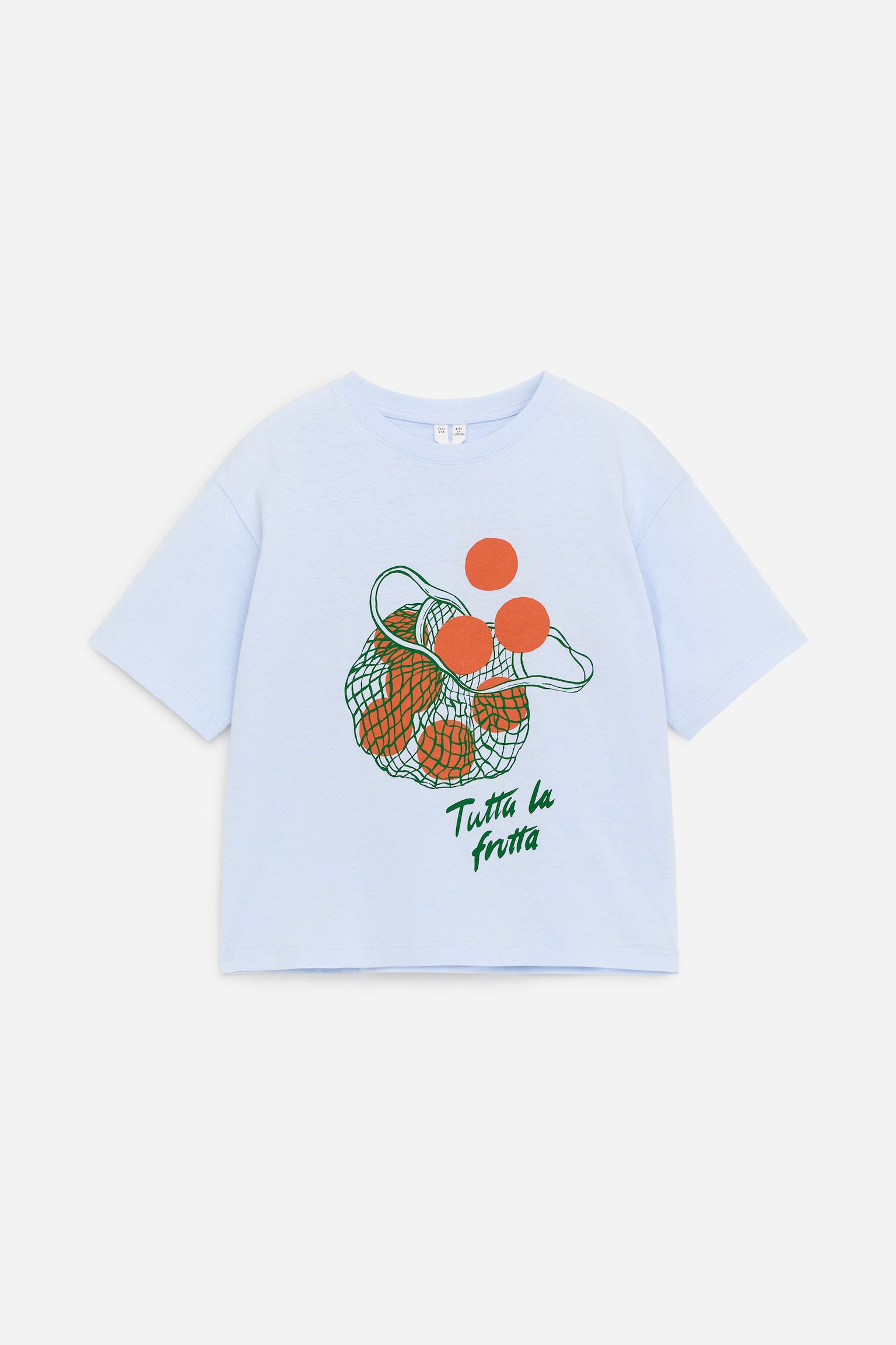 Tricou supradimensionat-Albastru/Portocaliu - 1