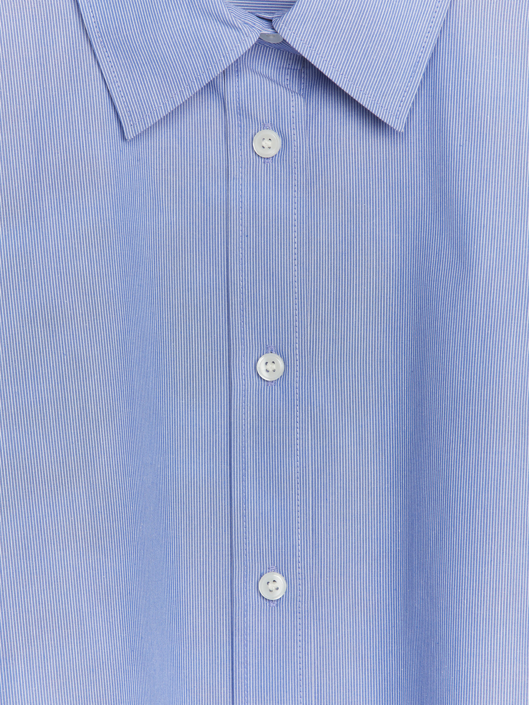 Straight Cut Poplin Shirt - Blue/White Stripe - Regular fit - Women - StillMedia/DescriptiveDetail - 1