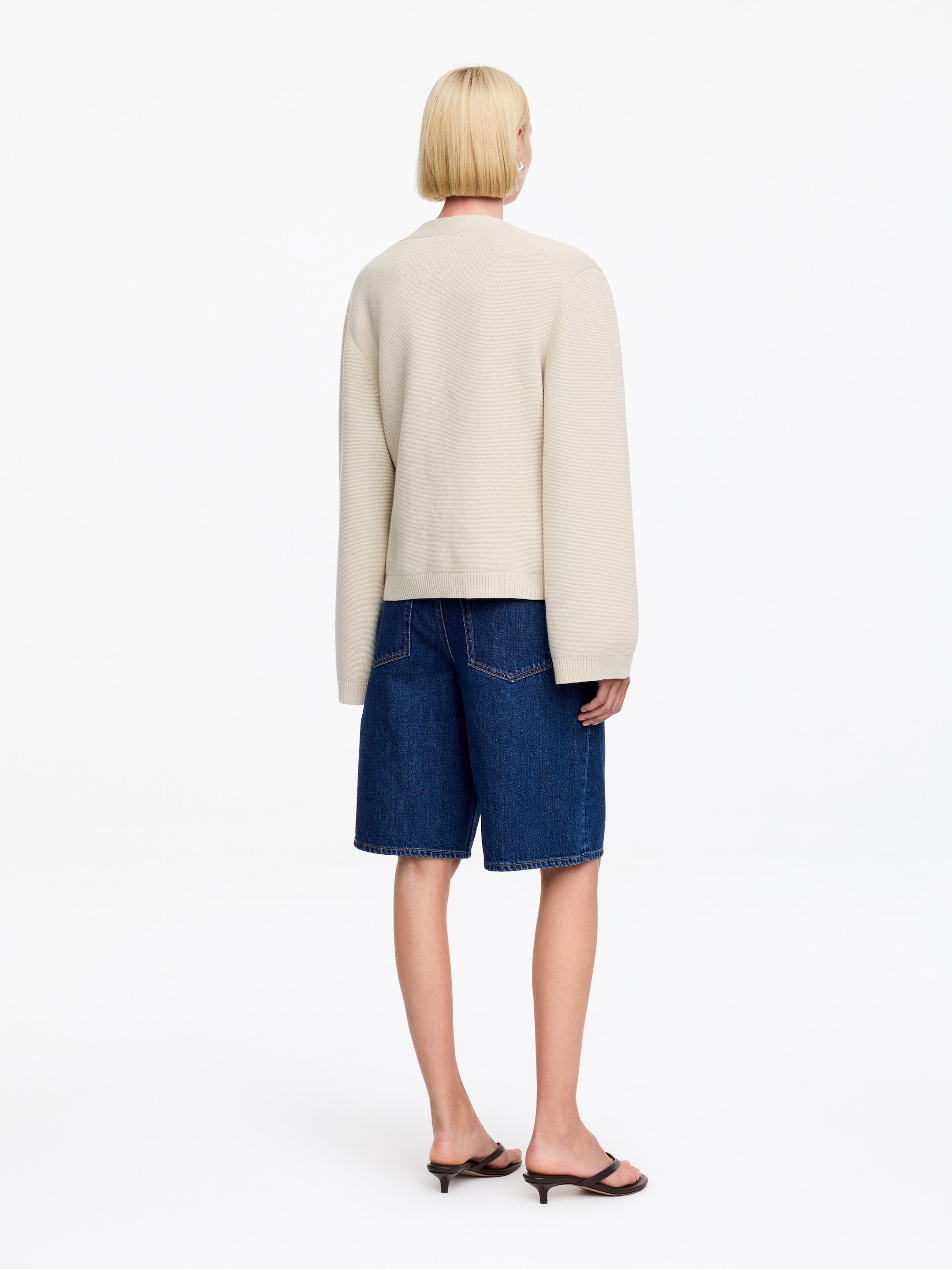 Gilet en coton - Taupe clair - Loose fit - Femme - StillMedia/Lookbook - 17