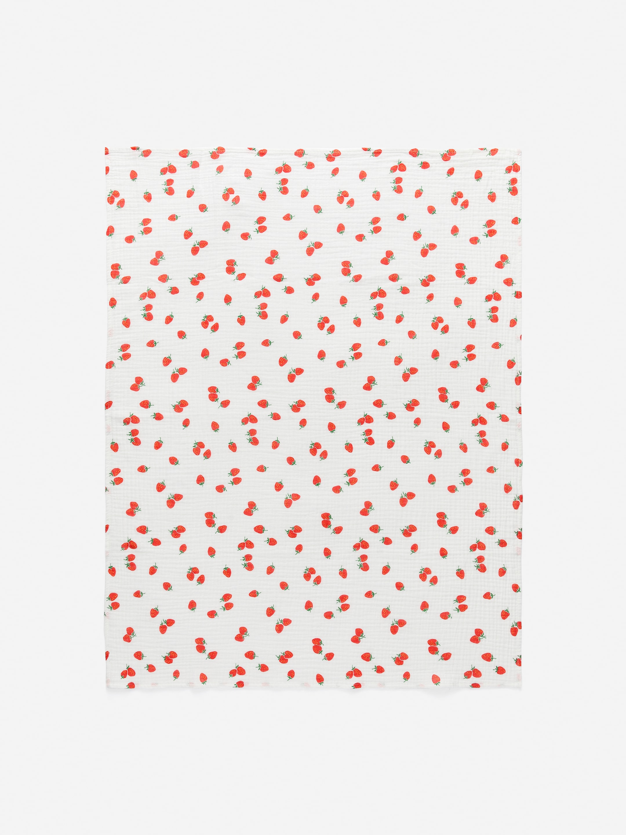 Grotere afbeelding bekijken: Deken van mousseline - Wit/aardbeienprint - KINDEREN | H&M NL 2