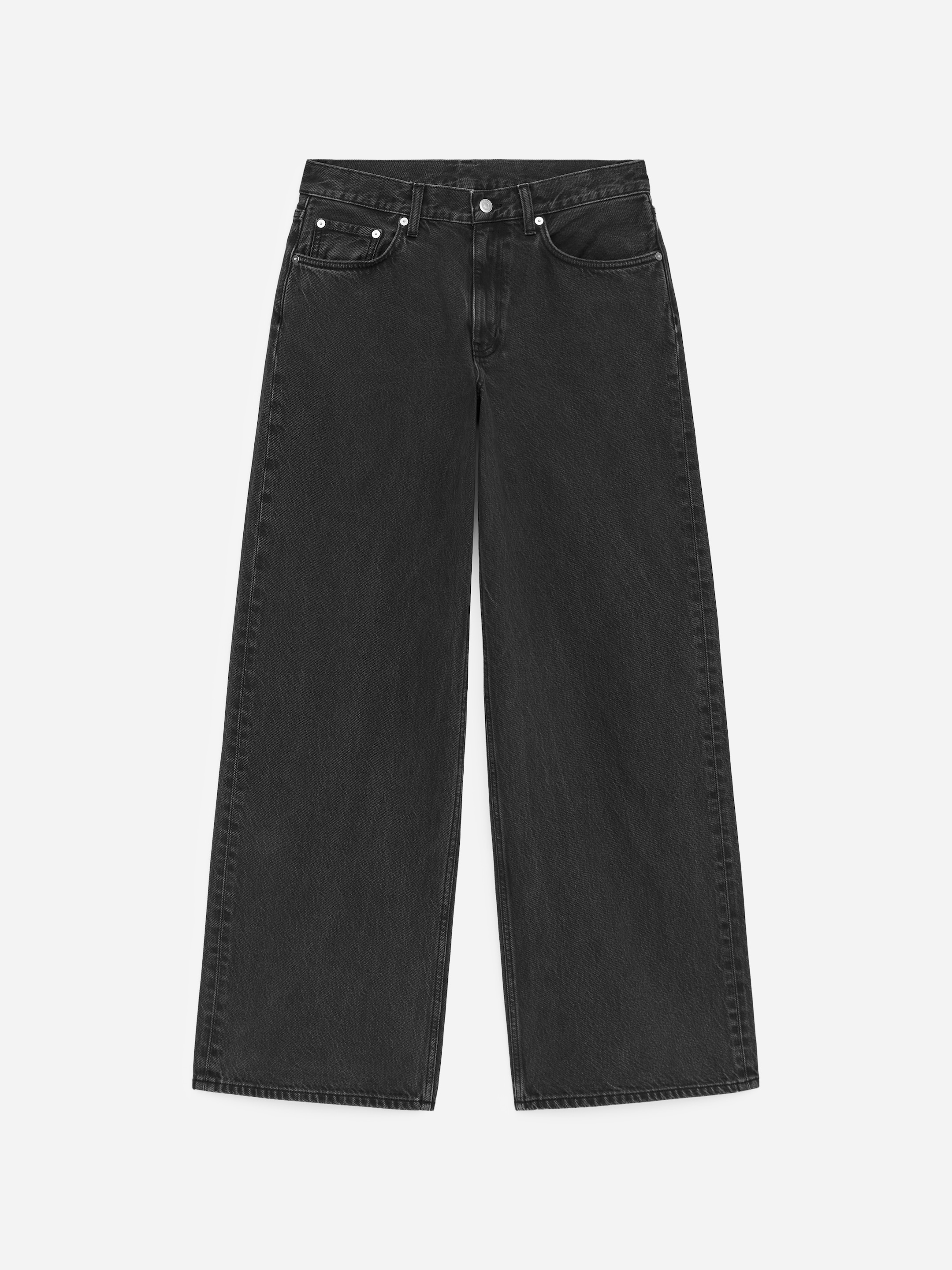 CLOUD Loose Wide Jeans-Grey-18177