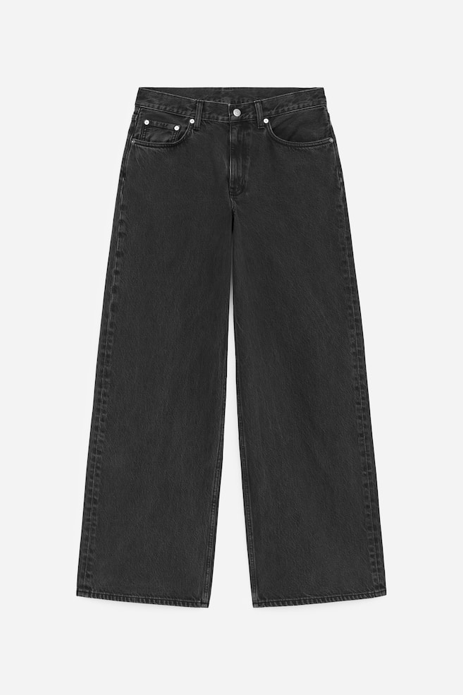 CLOUD Loose Jeans mit weitem Bein - Grau/Dunkelbraun - 1