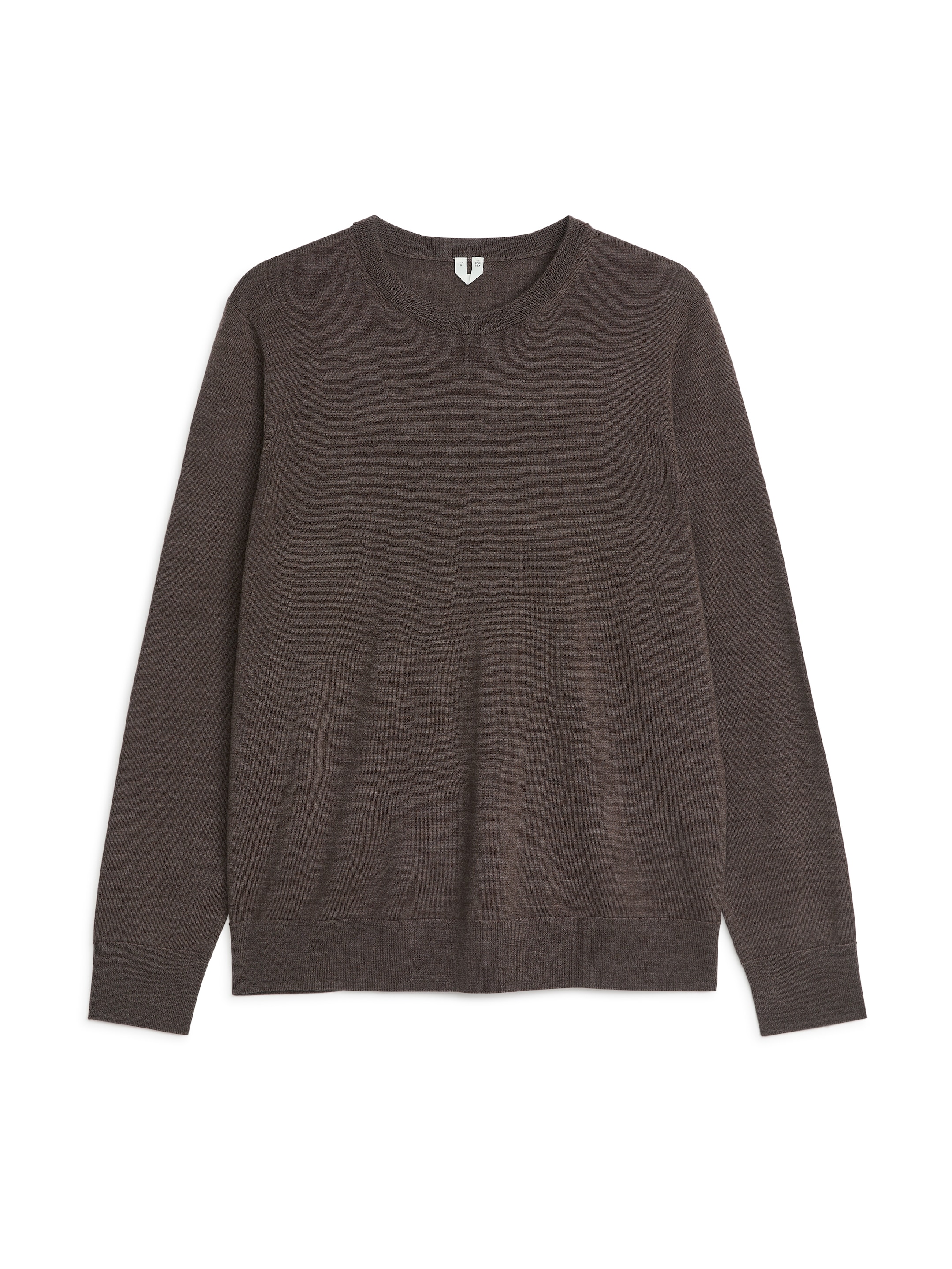 Finstickad tröja i merinoull - Brun - Regular fit - Men - StillMedia/DescriptiveStillLife - 2