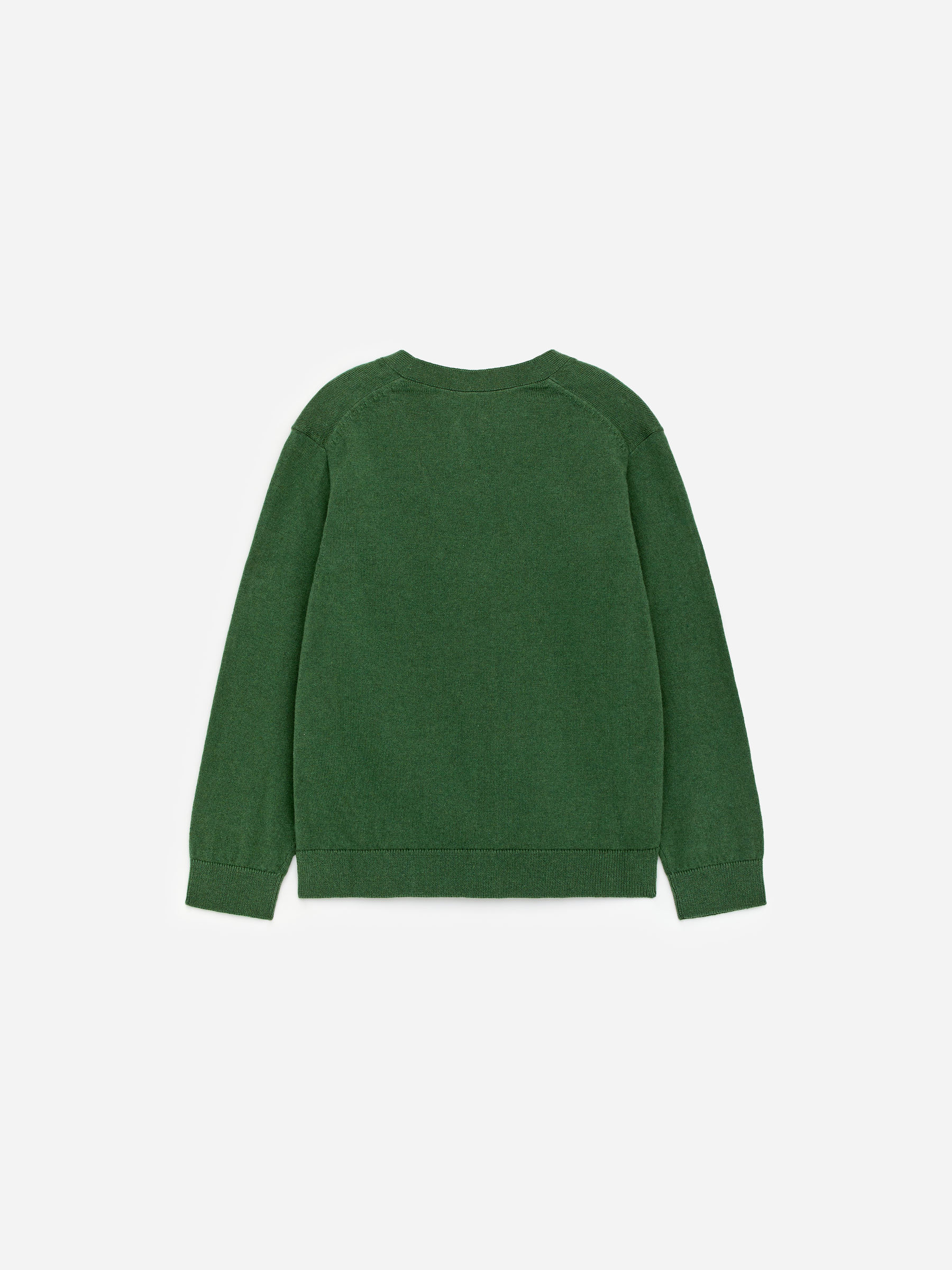 Cardigan i bomull och ull. - Grön - Regular fit - Children - StillMedia/DescriptiveStillLife - 2