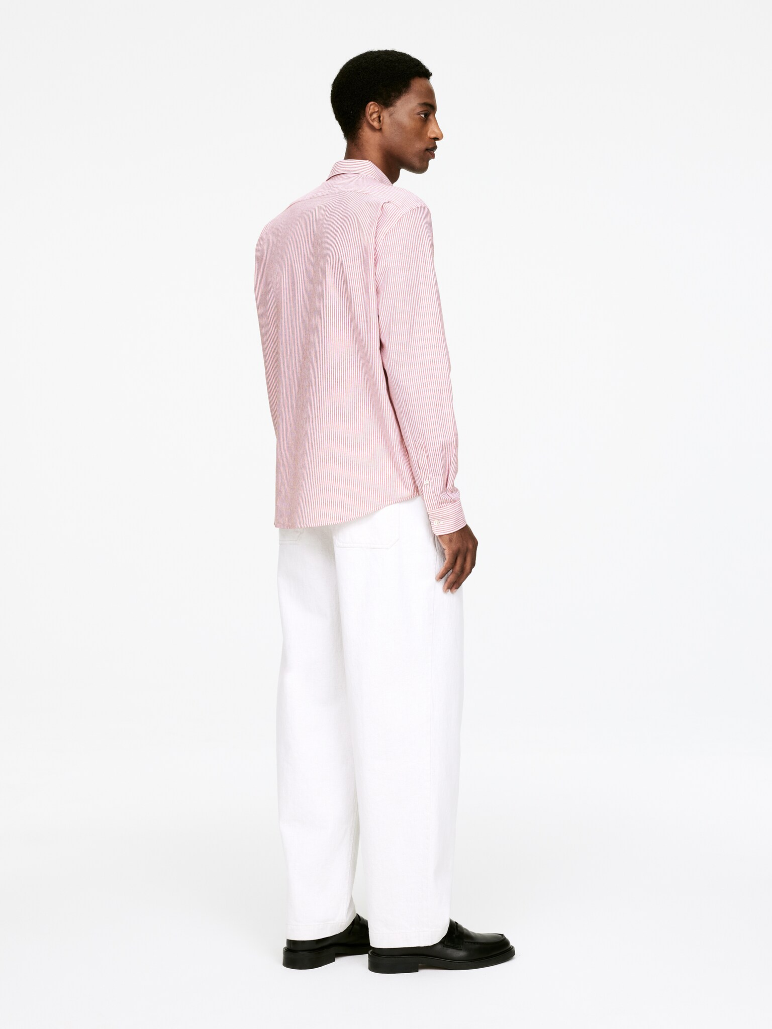 Chemise en coton et lin - Rouge/Blanc/Bleu/Blanc - 3