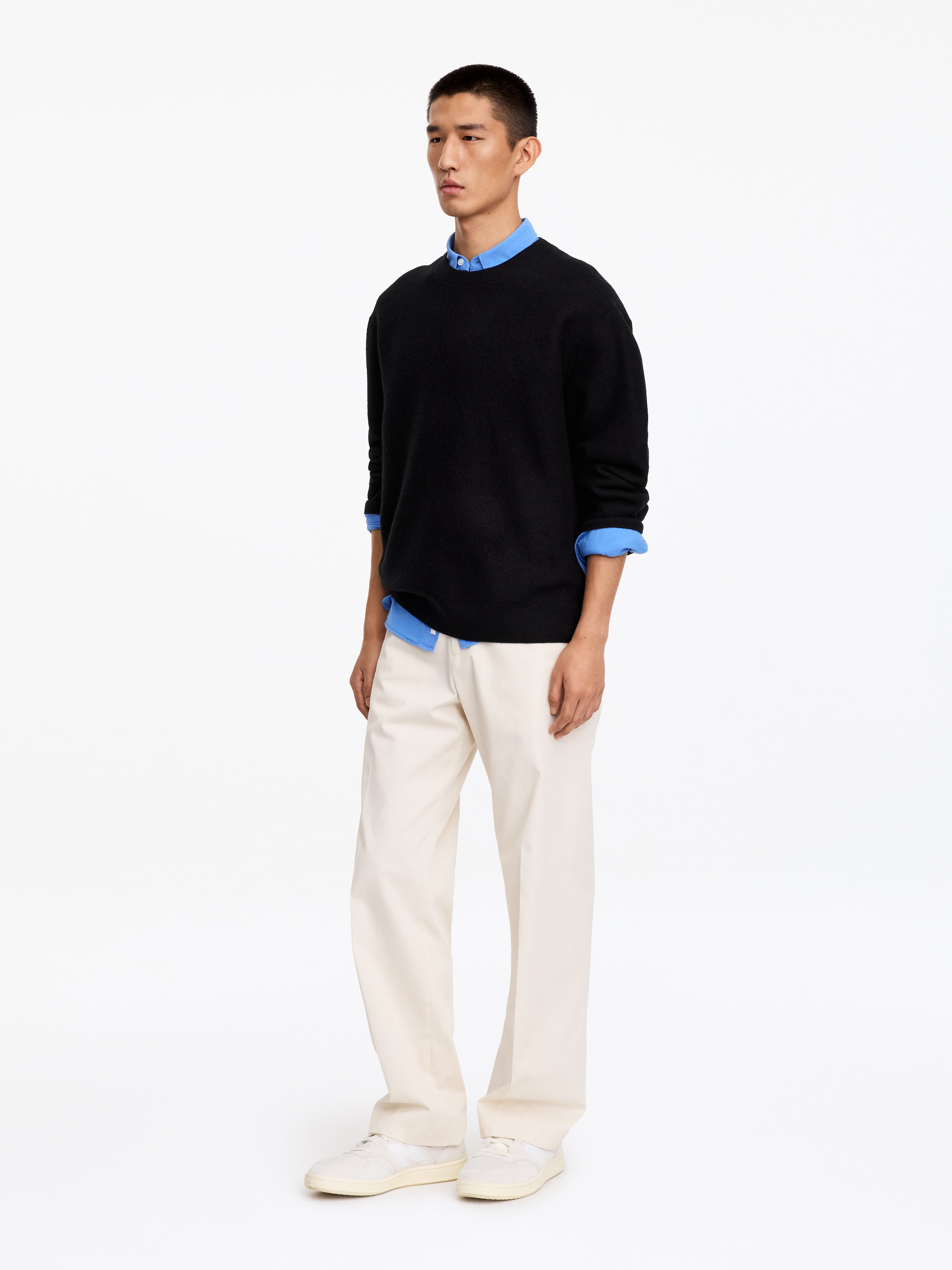 Boiled-Wool Jumper - Black - Regular fit - men - StillMedia/Lookbook - 9