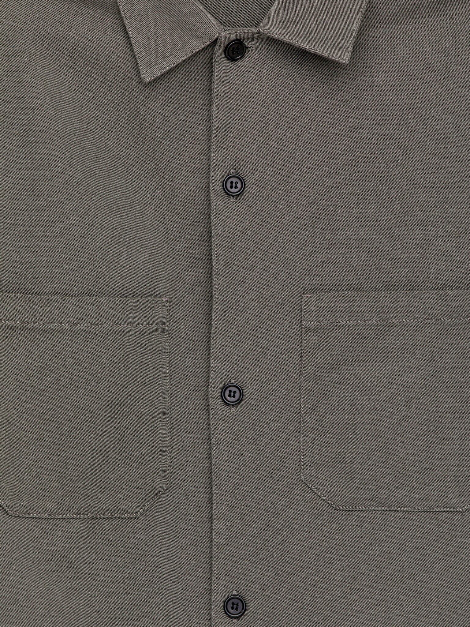 Surchemise en sergé de coton - gris/Bleu foncé/Pierre/Noir - 4