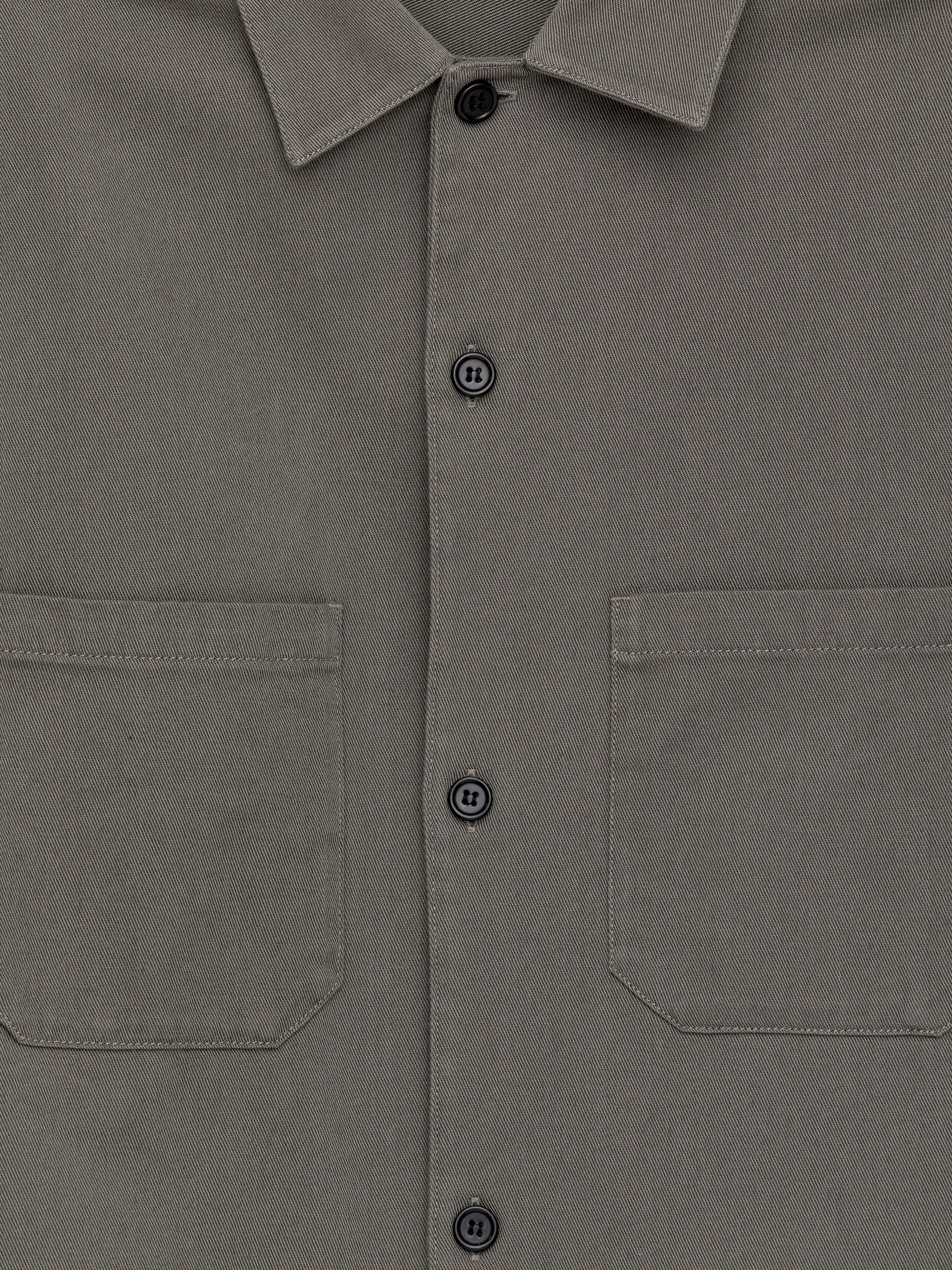 Surchemise en sergé de coton - gris - Regular fit - Homme - StillMedia/DescriptiveDetail - 1