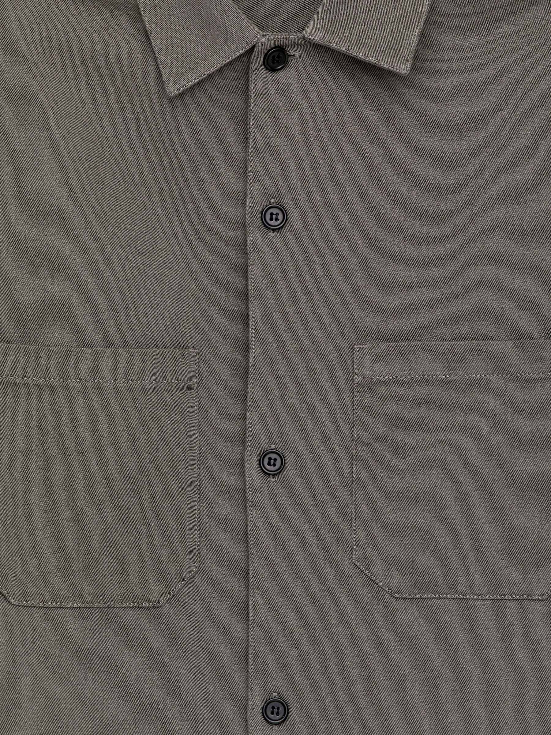 Cotton Twill Overshirt - Grey - Regular fit - Men - StillMedia/DescriptiveDetail - 1