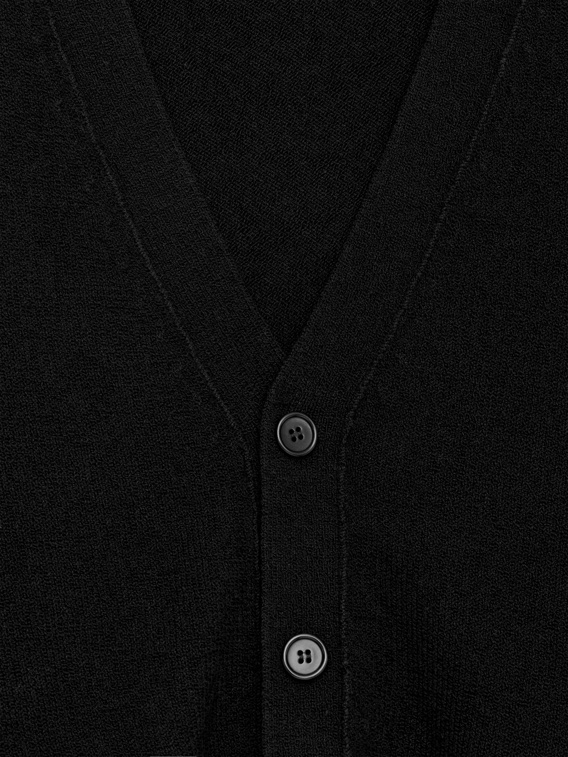 Kofta i ull och bomull - Svart - Relaxed fit - Men - StillMedia/DescriptiveDetail - 2