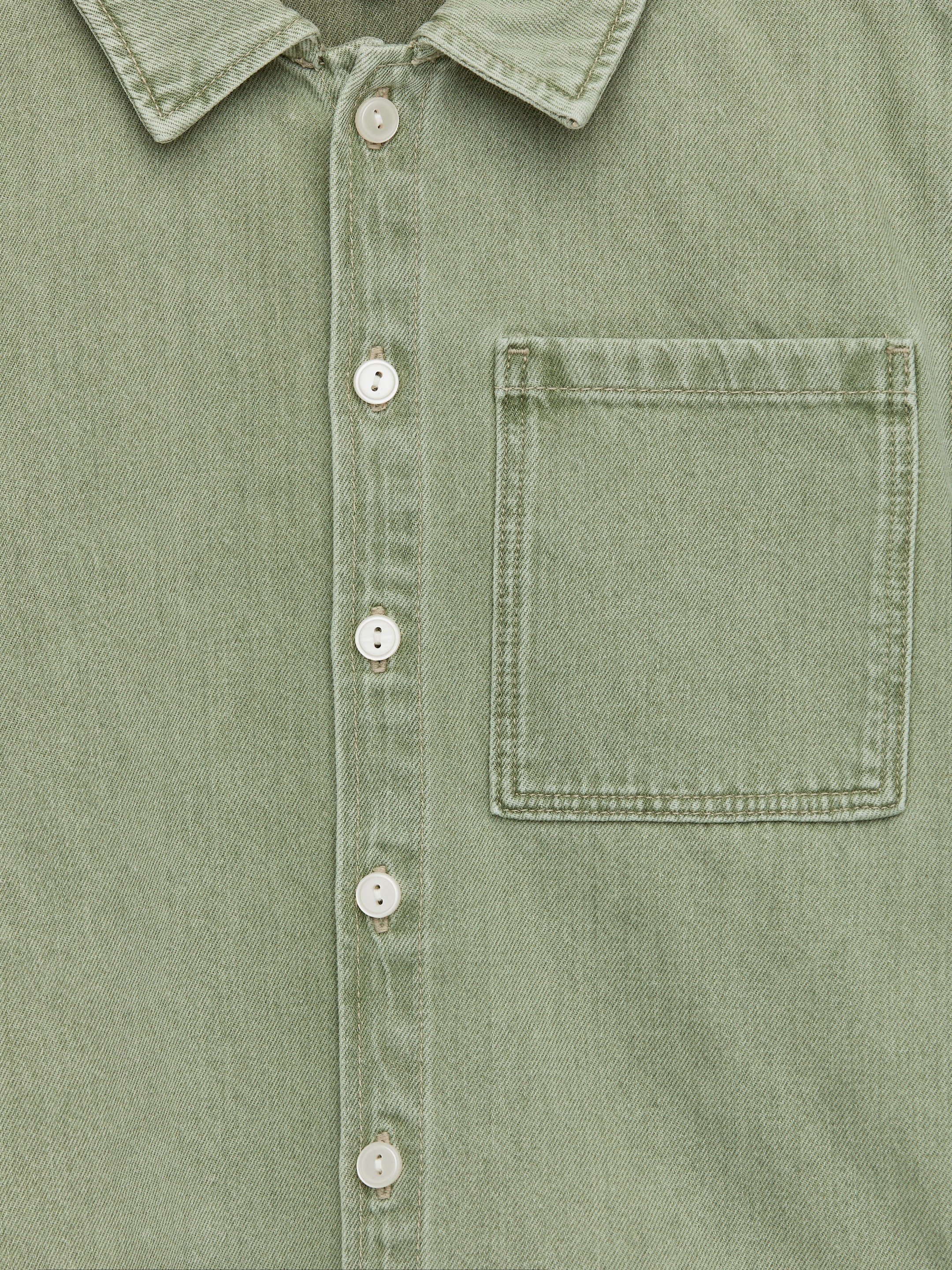 Washed Denim Overshirt - Green - Regular fit - Children - StillMedia/DescriptiveDetail - 2