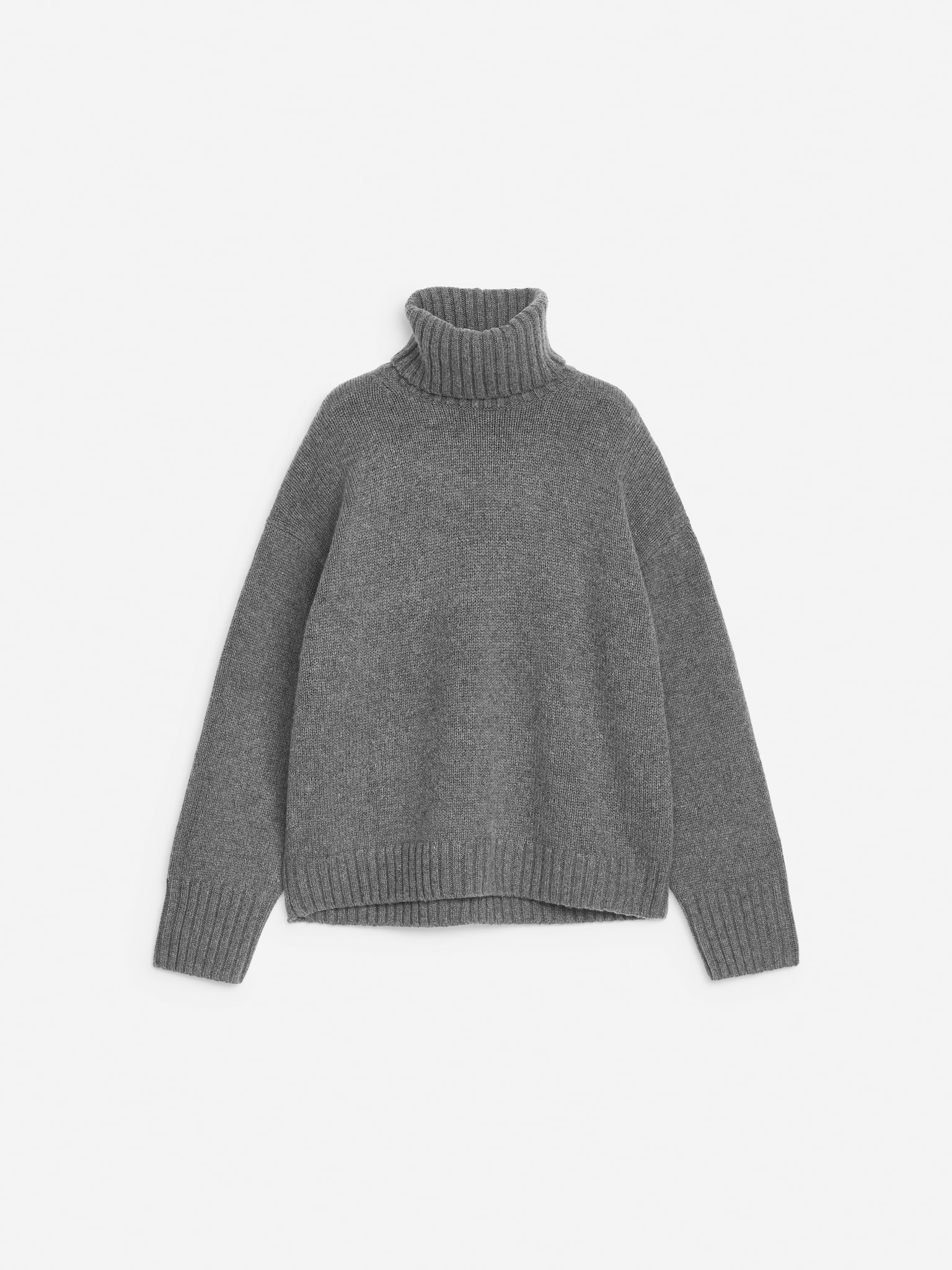 Dicker Pullover aus Kaschmir und Wolle - Dunkelgrau