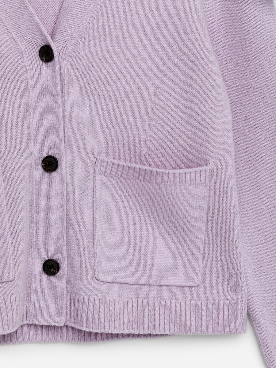 Lilac Purple Crop Cardigan Jacket main image 0