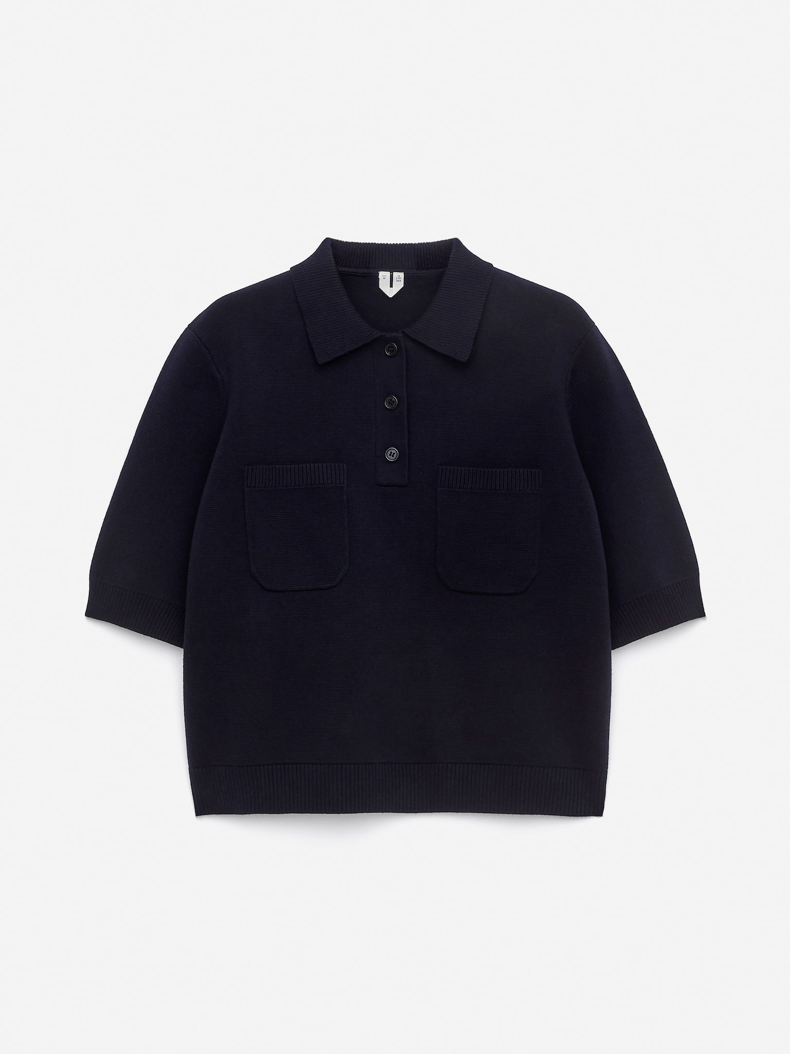 Polo en coton - Bleu foncé/Beige/Rouille - 2