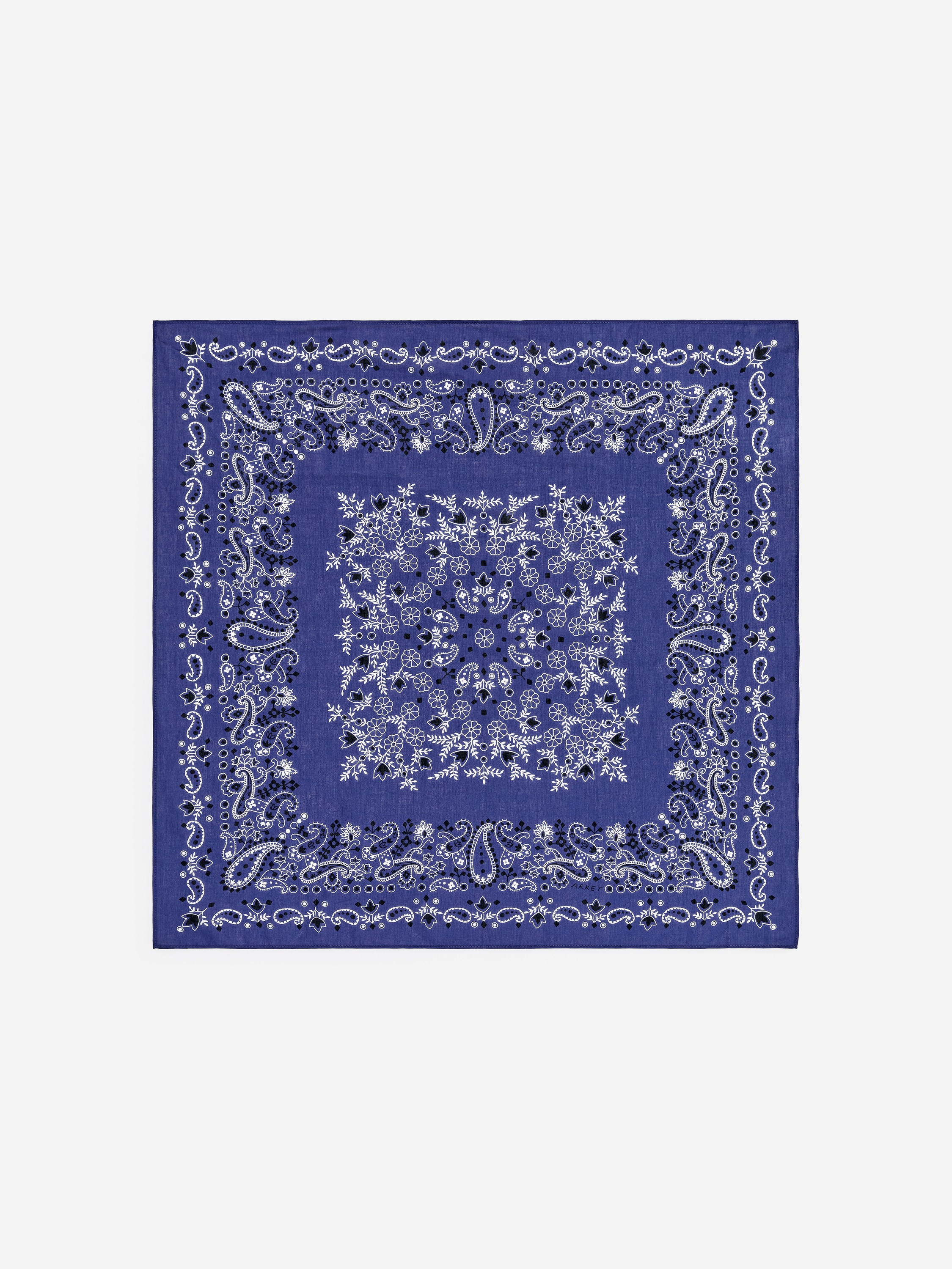 Bufanda de algodón - Azul/Marrón