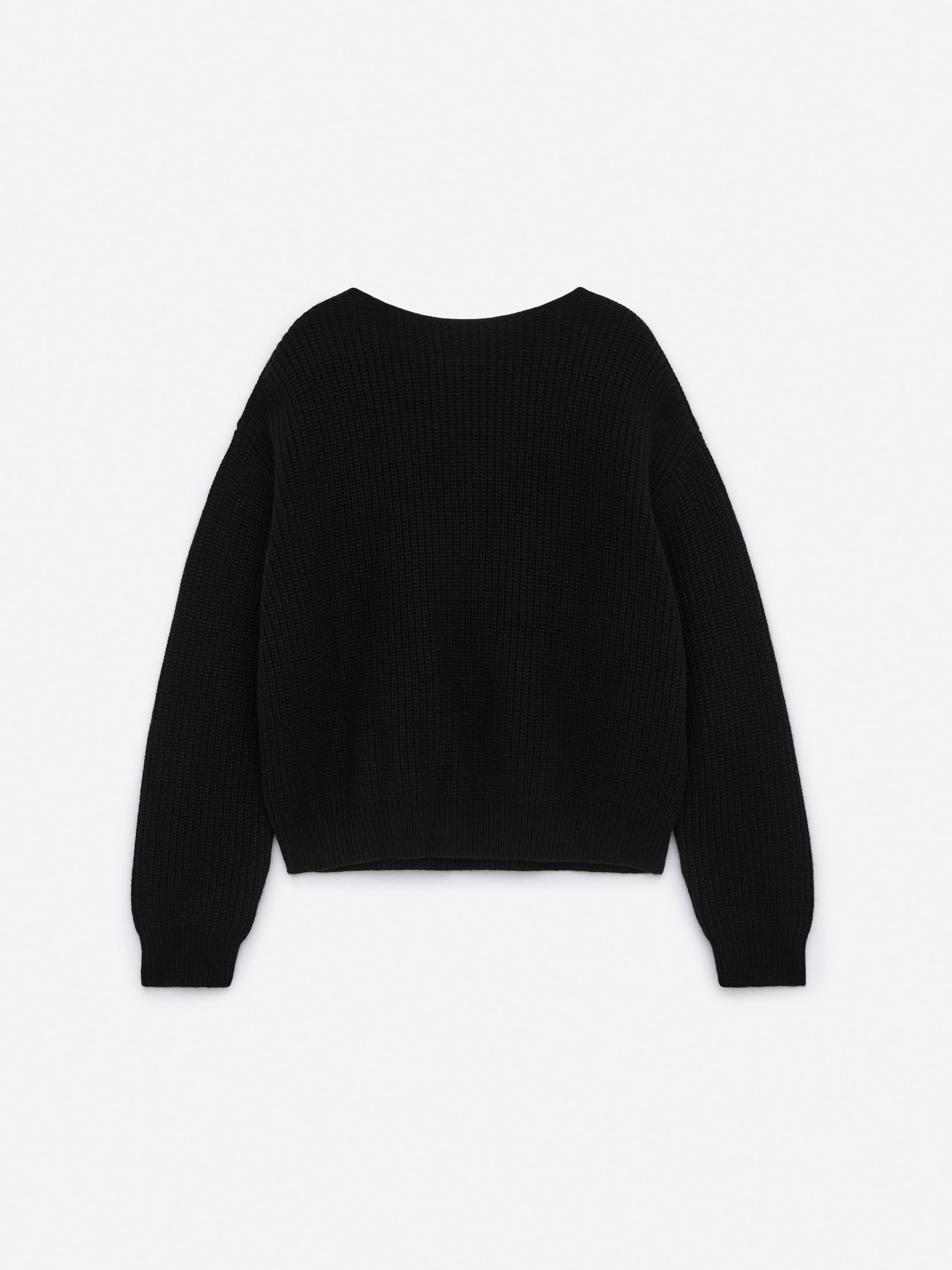 Sweter z wełny i bawełny z kokardą - Czarny - Fason swobodny - Women - StillMedia/DescriptiveStillLife - 3