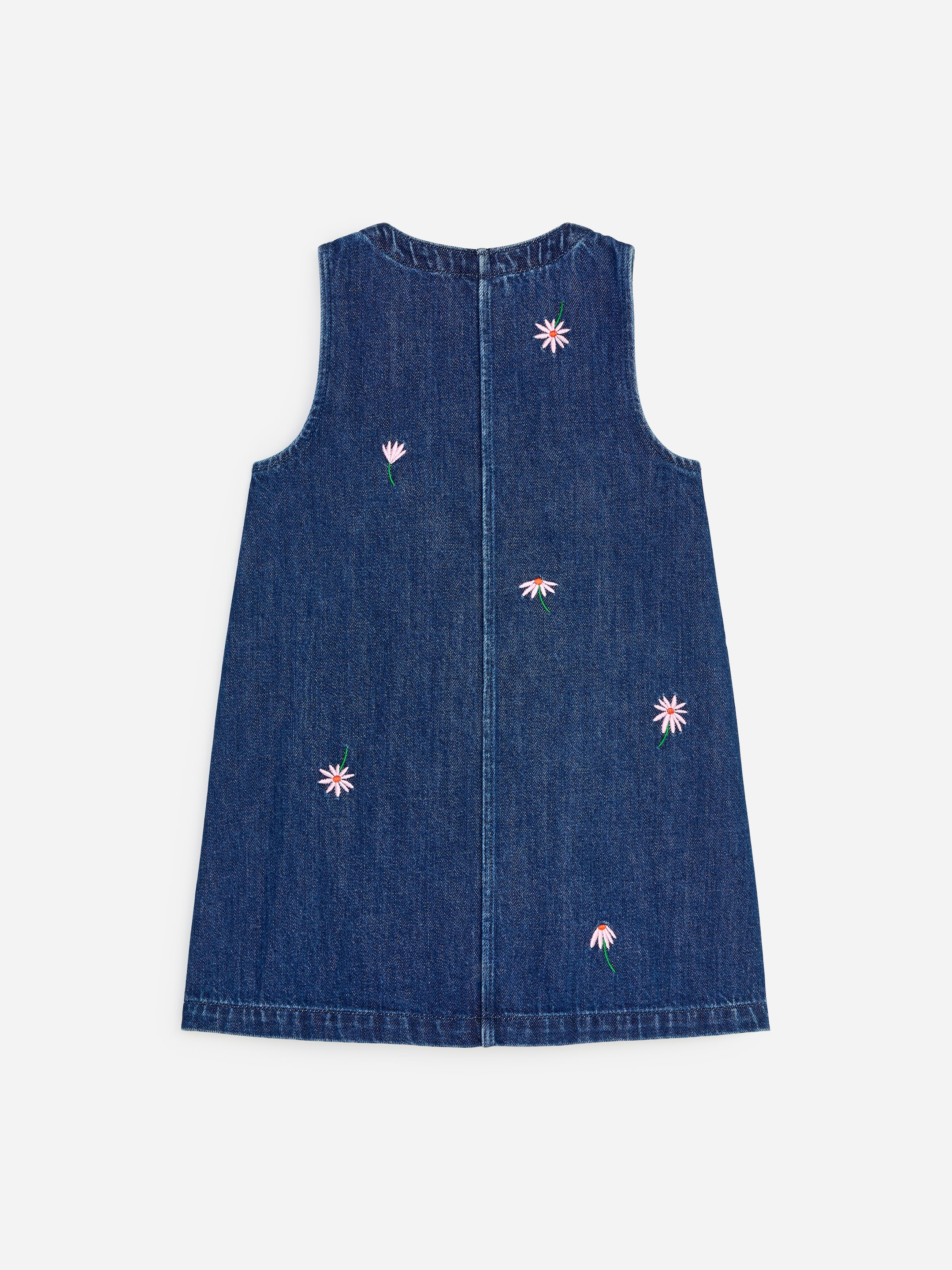 Abito in denim con ricami - Blu/Motivo floreale - Regular fit - children - StillMedia/DescriptiveStillLife - 1