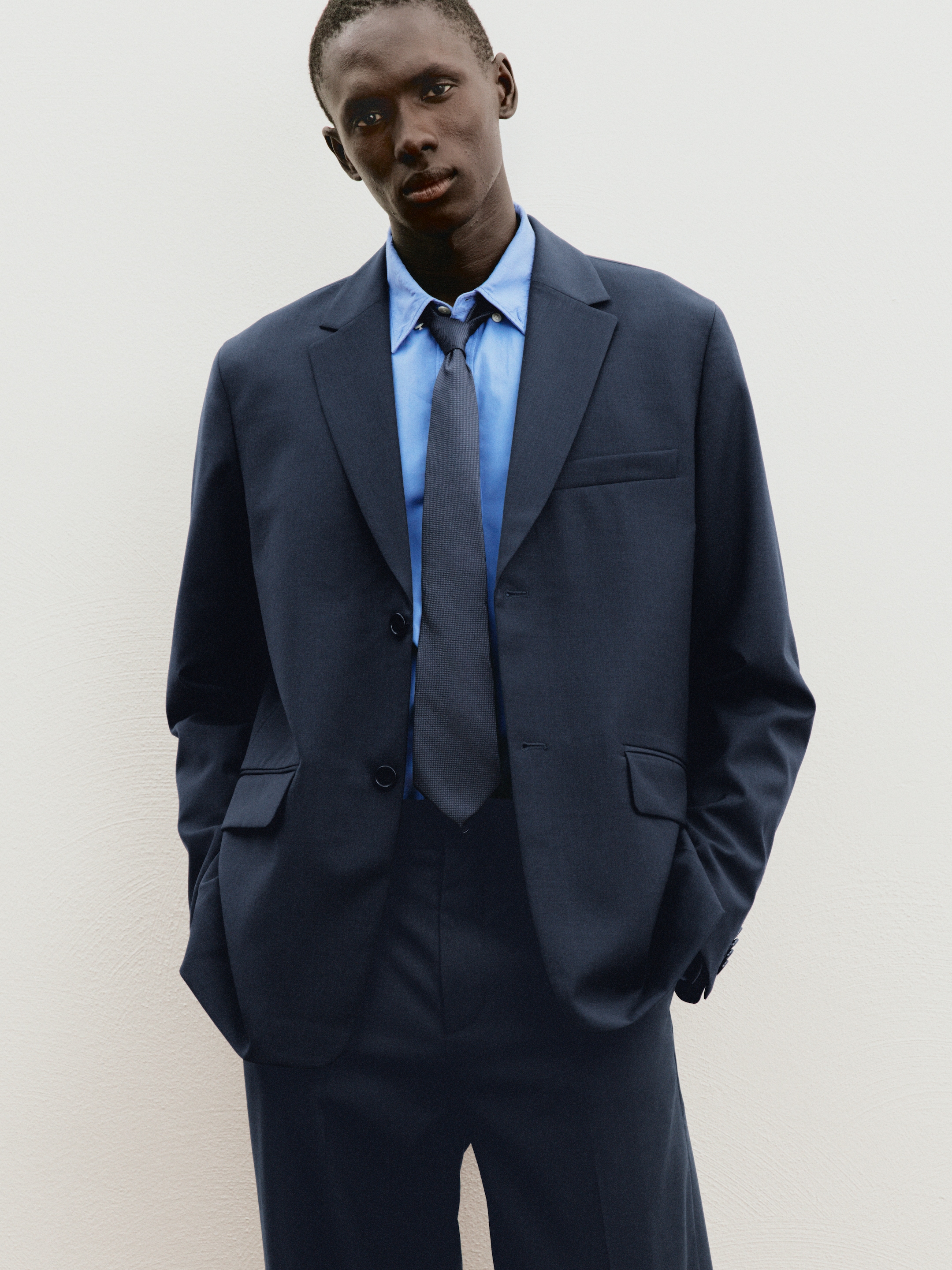 Seidenkrawatte - Navy - men - StillMedia/Environmental - 1