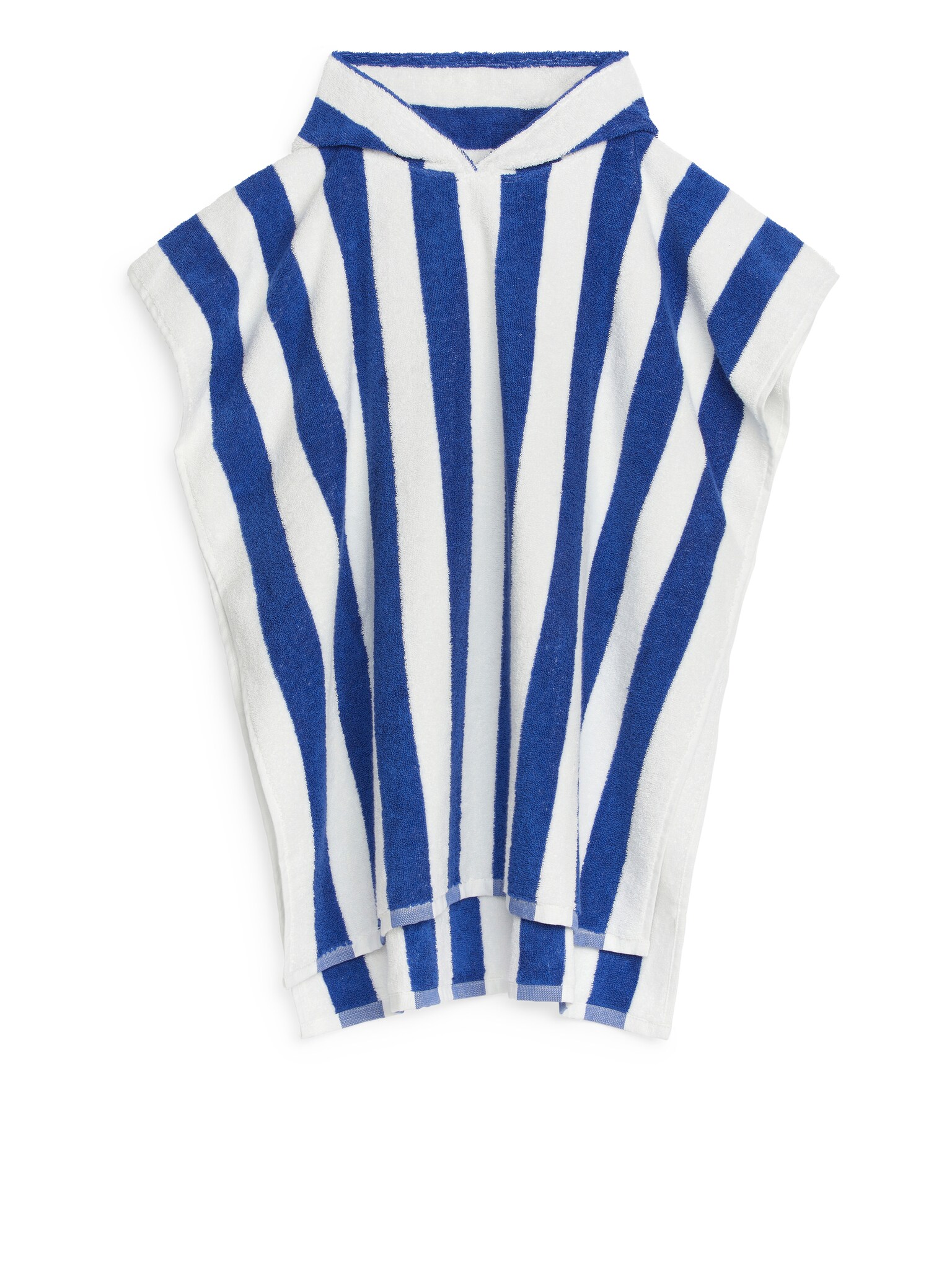 Toalla con capucha - Azul/blanco