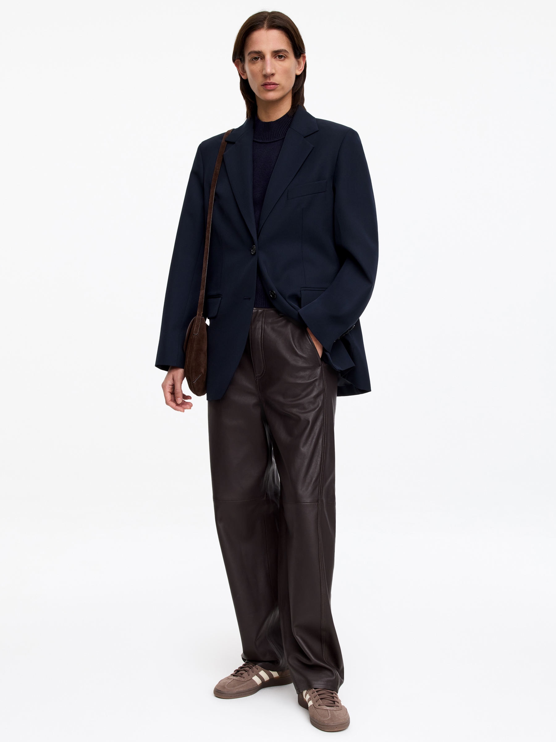 Short-Sleeve Merino Jumper - Dark Blue - Regular fit - Women - StillMedia/Lookbook - 9