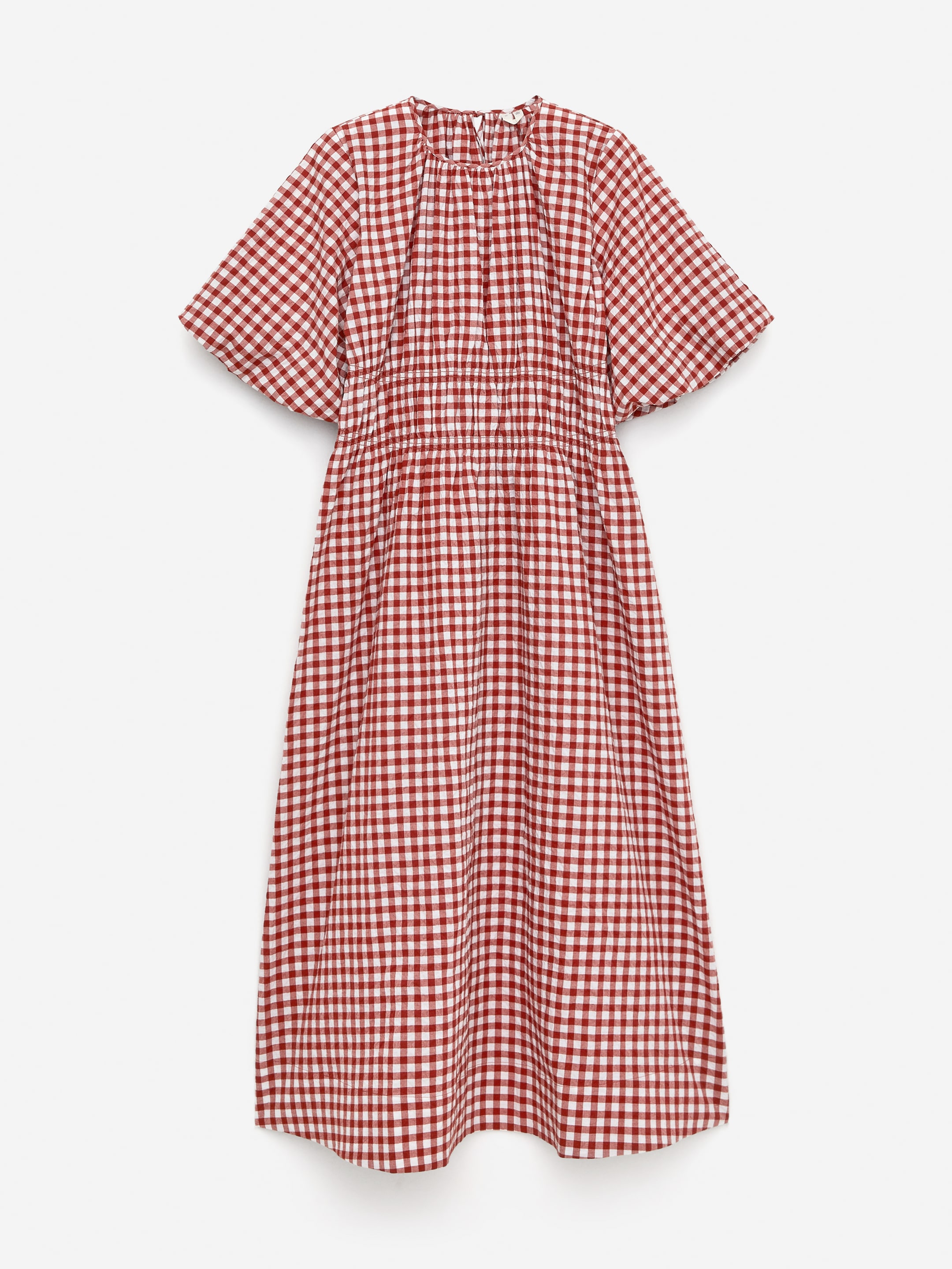 Gingham Dress - Rust/White - Regular fit - Women - StillMedia/DescriptiveStillLife - 1