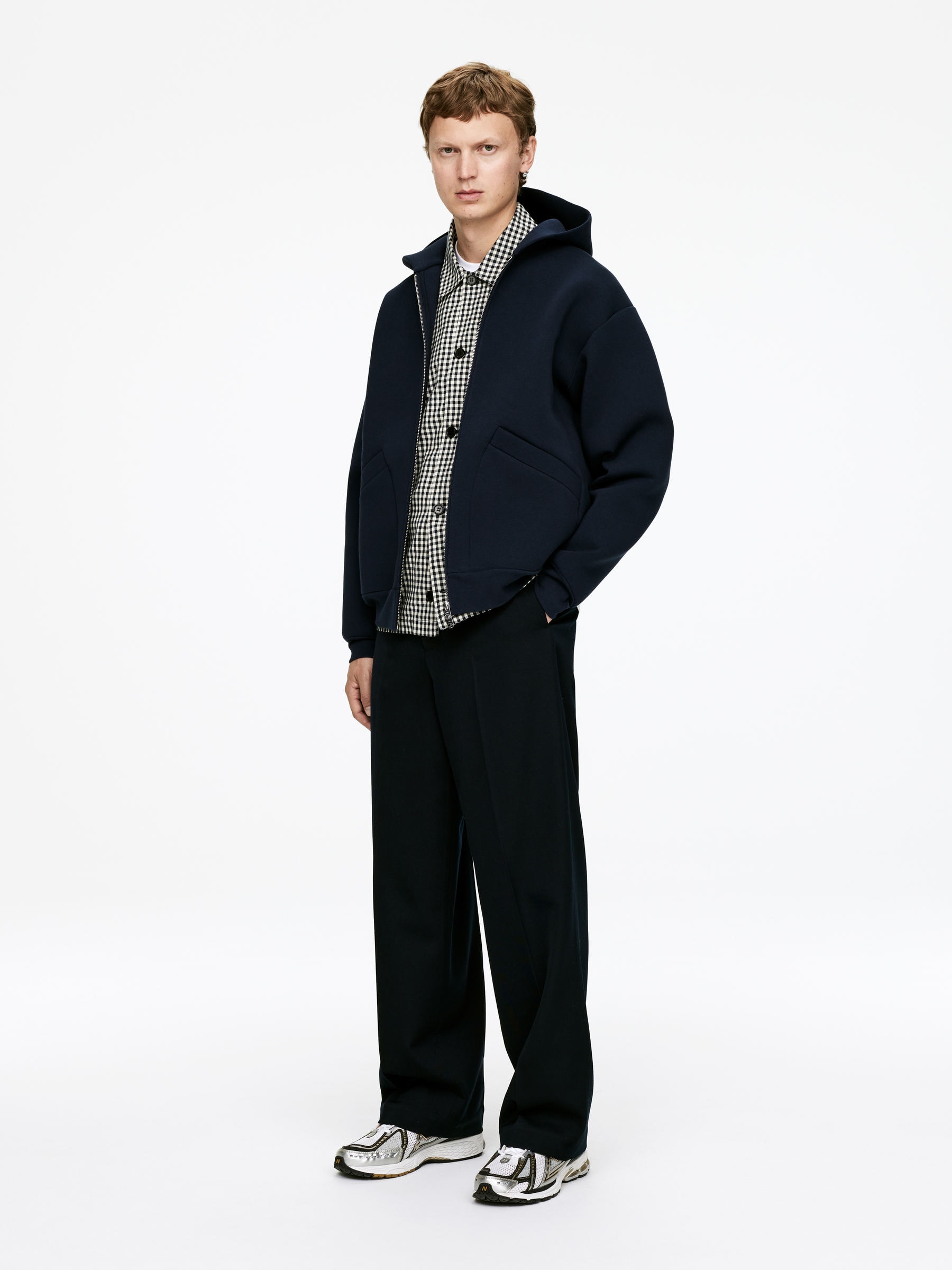 Sudadera con capucha en neopreno - Azul oscuro - Corte relajado - Men - StillMedia/Lookbook - 3