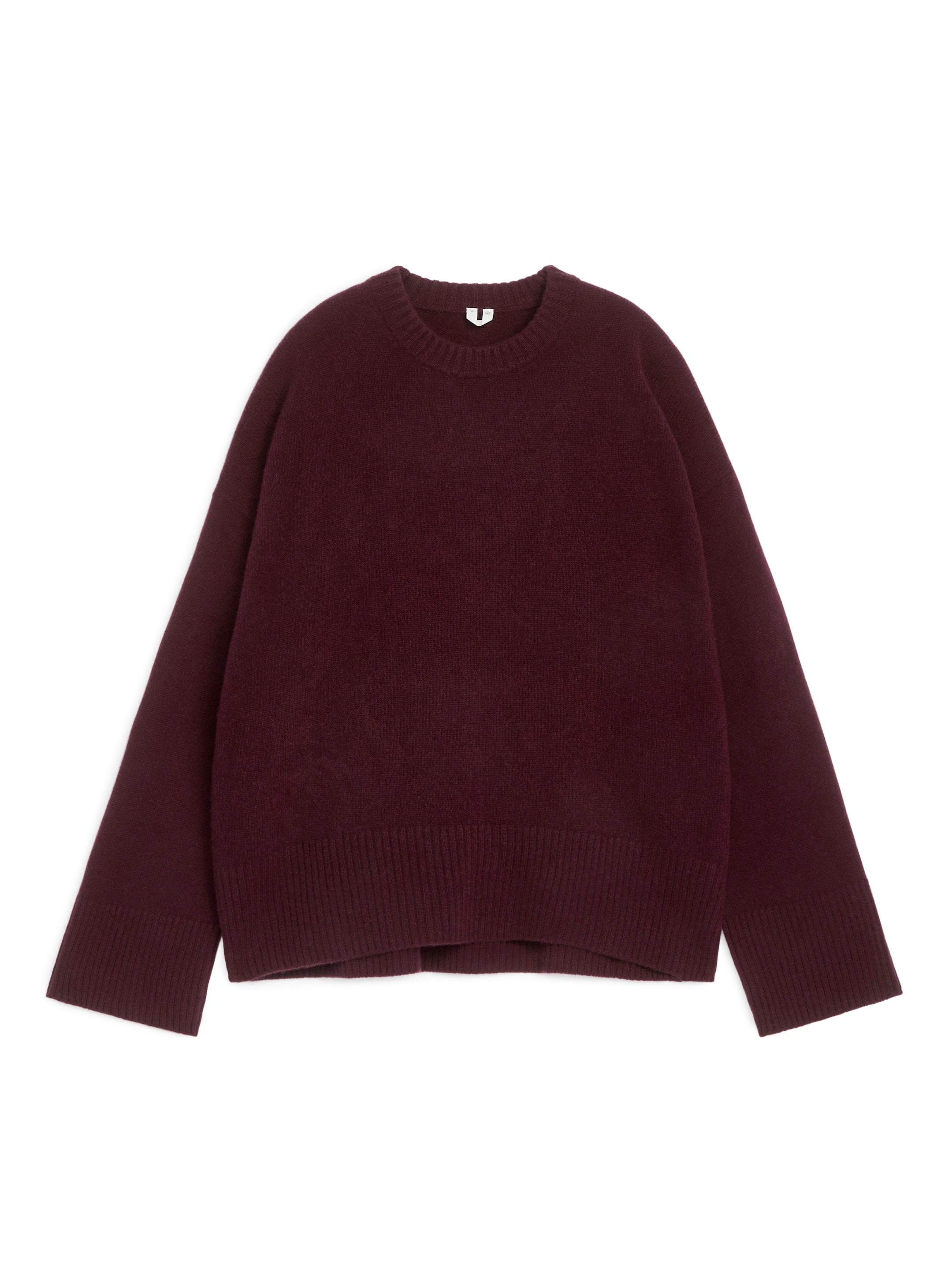 View larger image: Relaxed Cashmere-Wool Jumper - Burgundy - Ladies | H&M GB 1