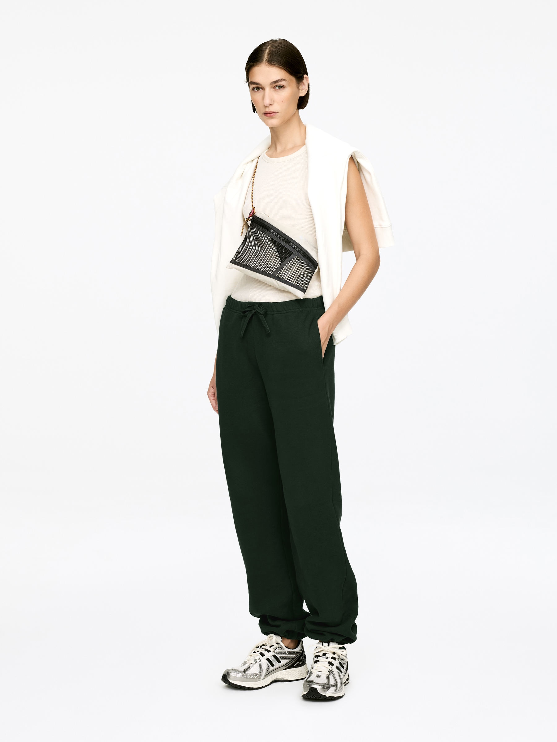 Cotton Sweatpants - Green - Regular fit - Women - StillMedia/Lookbook - 6