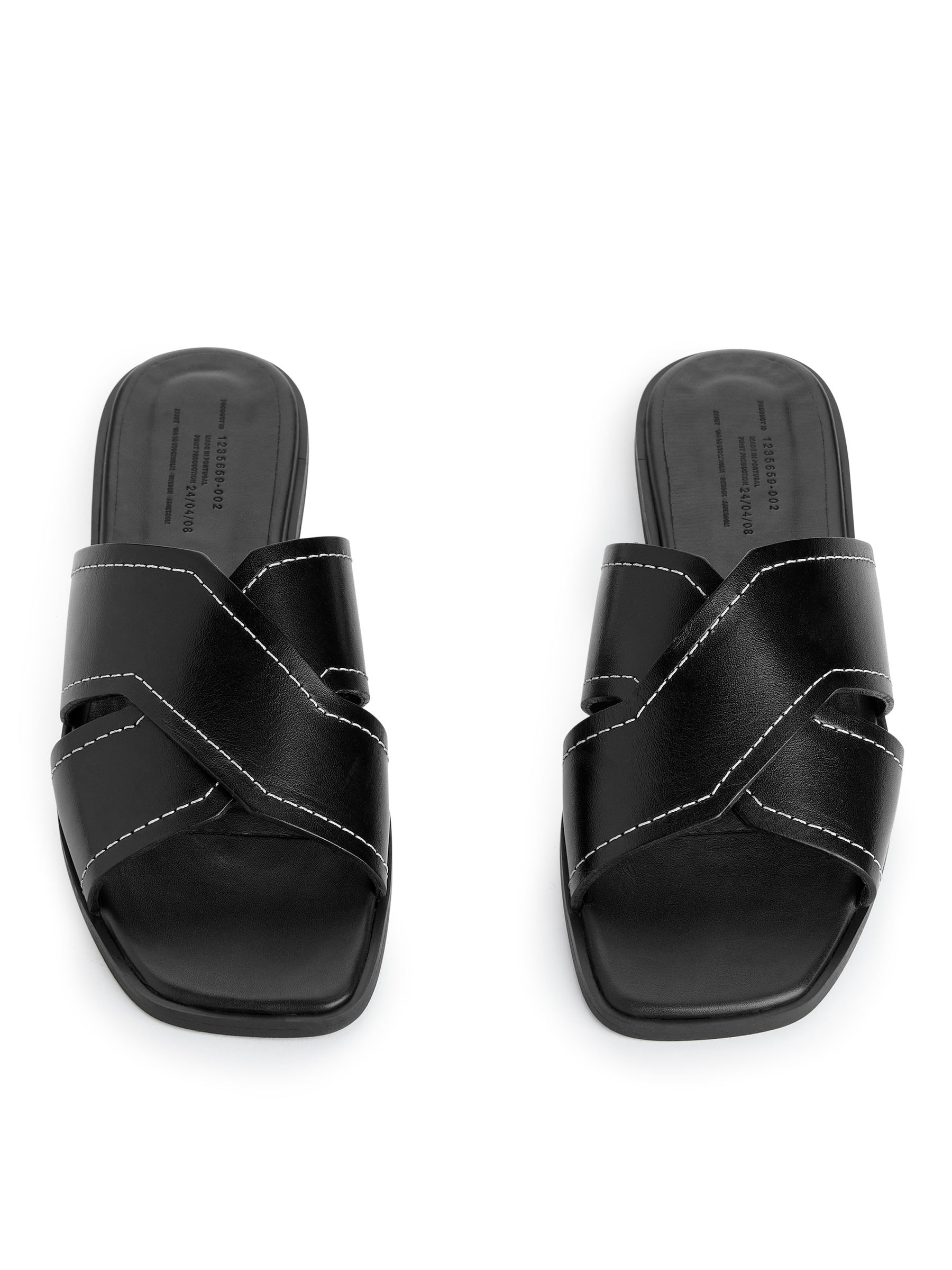 Leather Slides - Black - Women - StillMedia/DescriptiveStillLife - 2