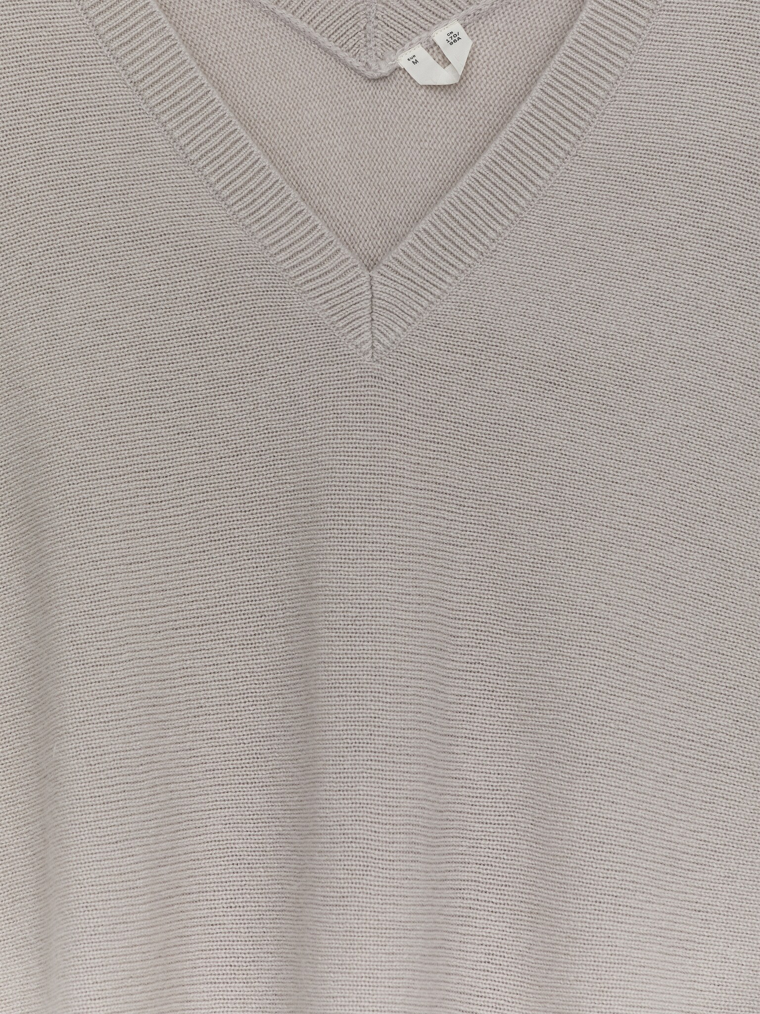 Pull à col V en pur cachemire - gris/Noir - 4